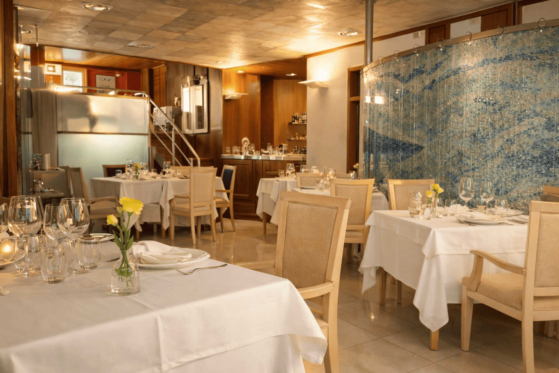 hallway between glass-panel doors