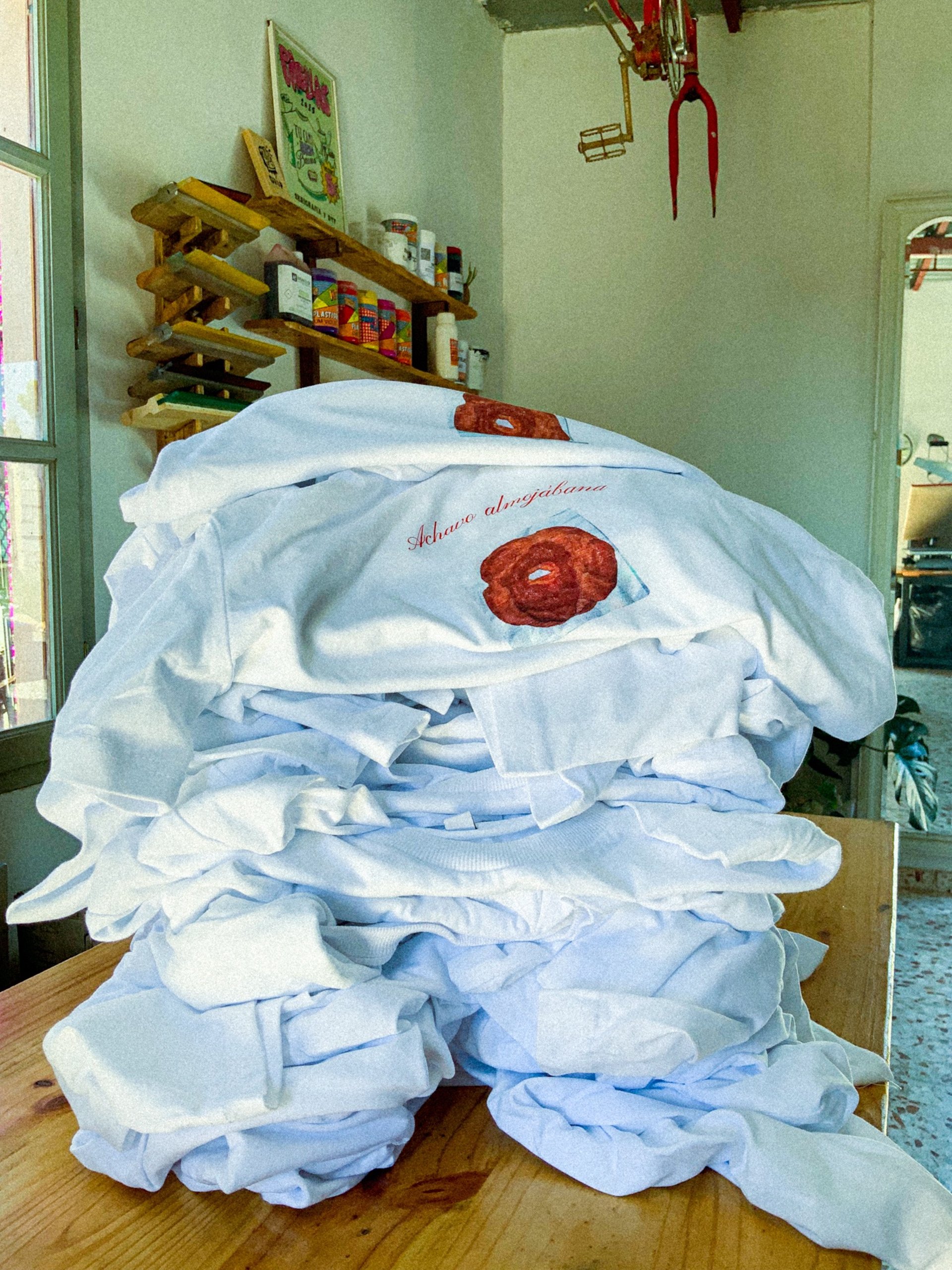 black flat screen tv turned on on black table