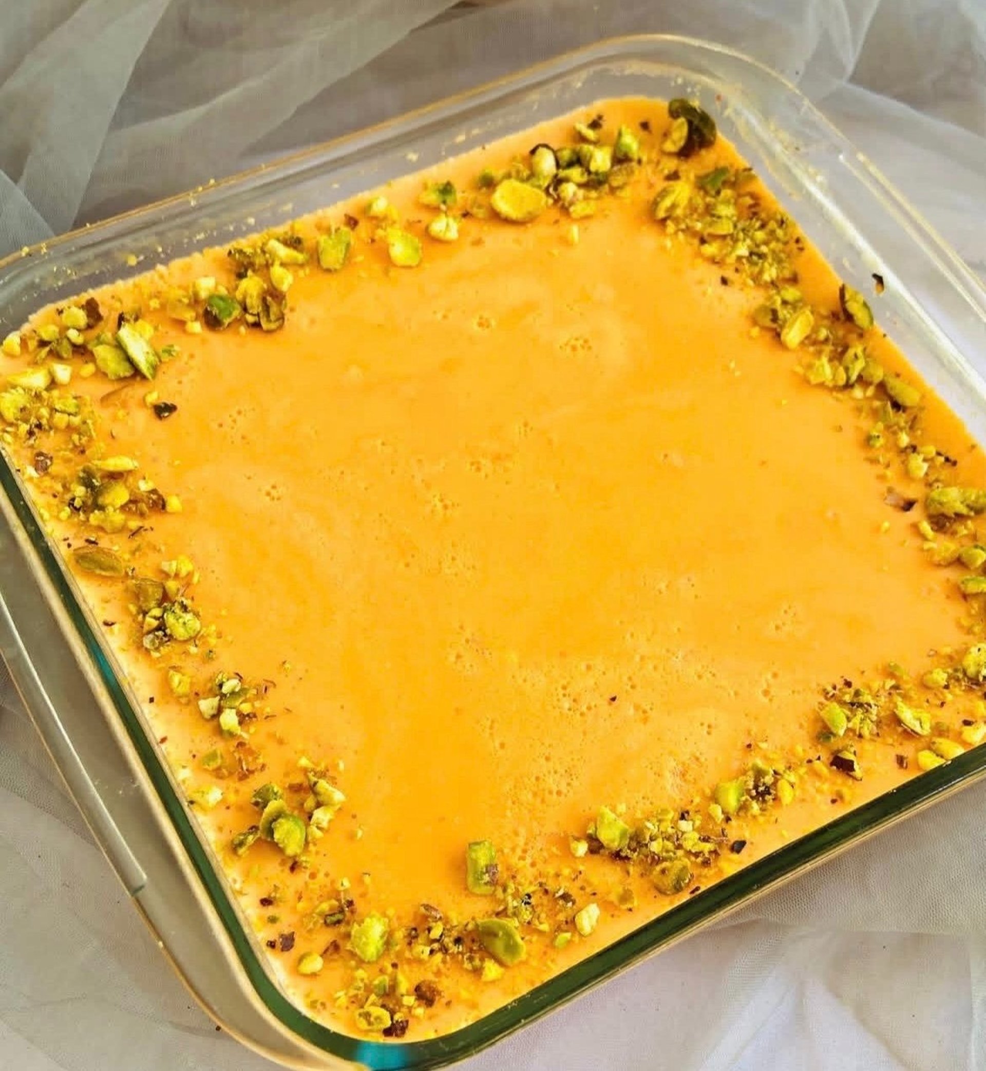 mango with pulp pudding