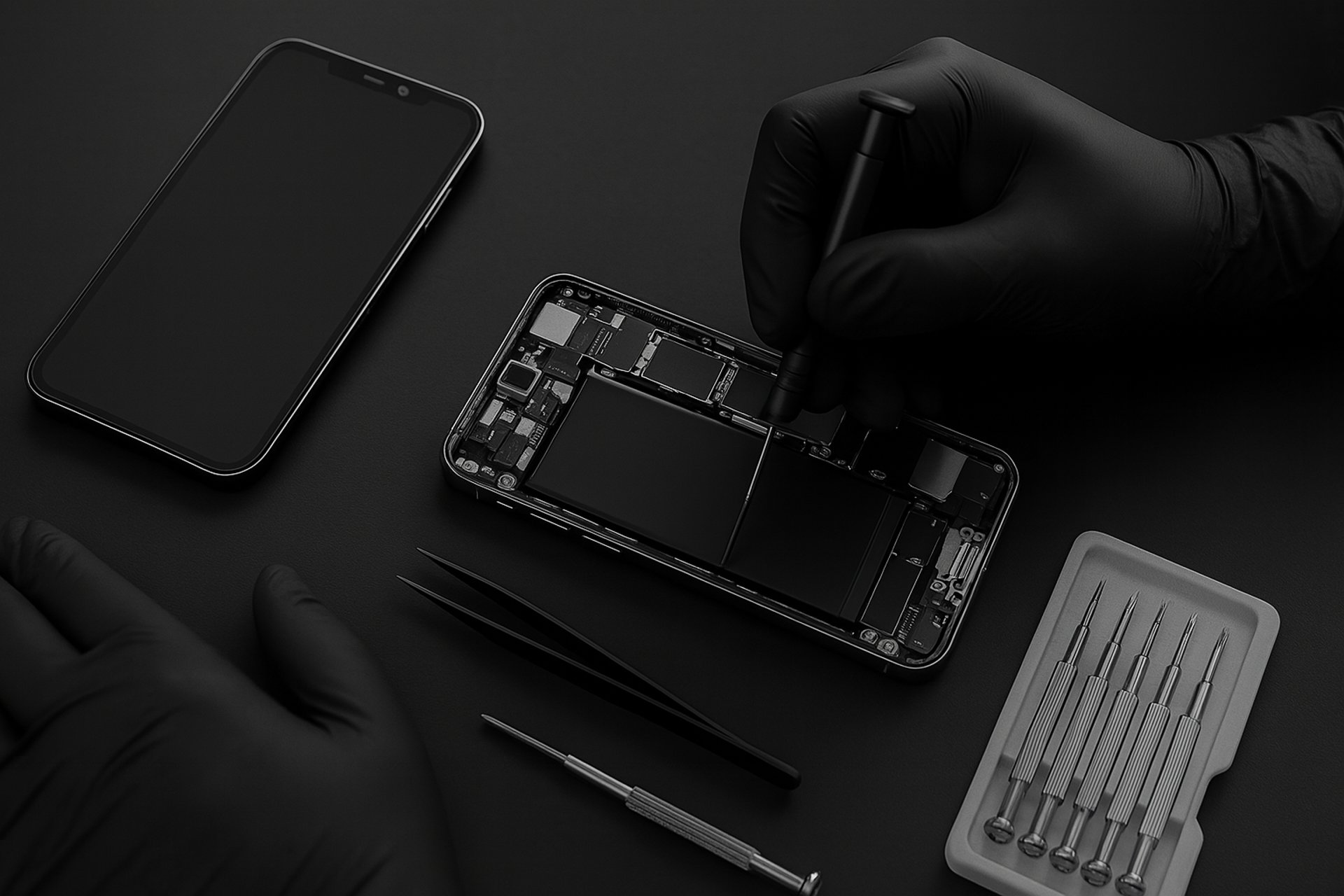 black and white electronic devices