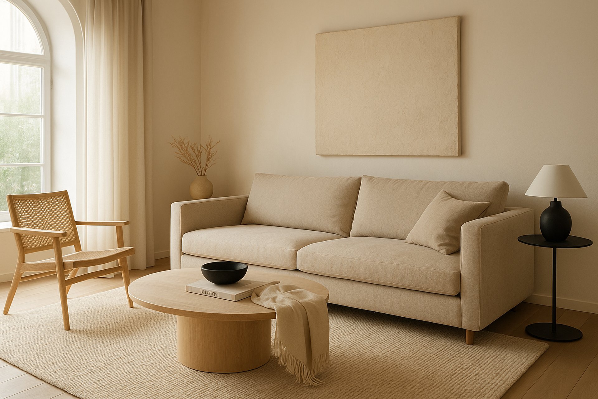 brown wooden center table inside room