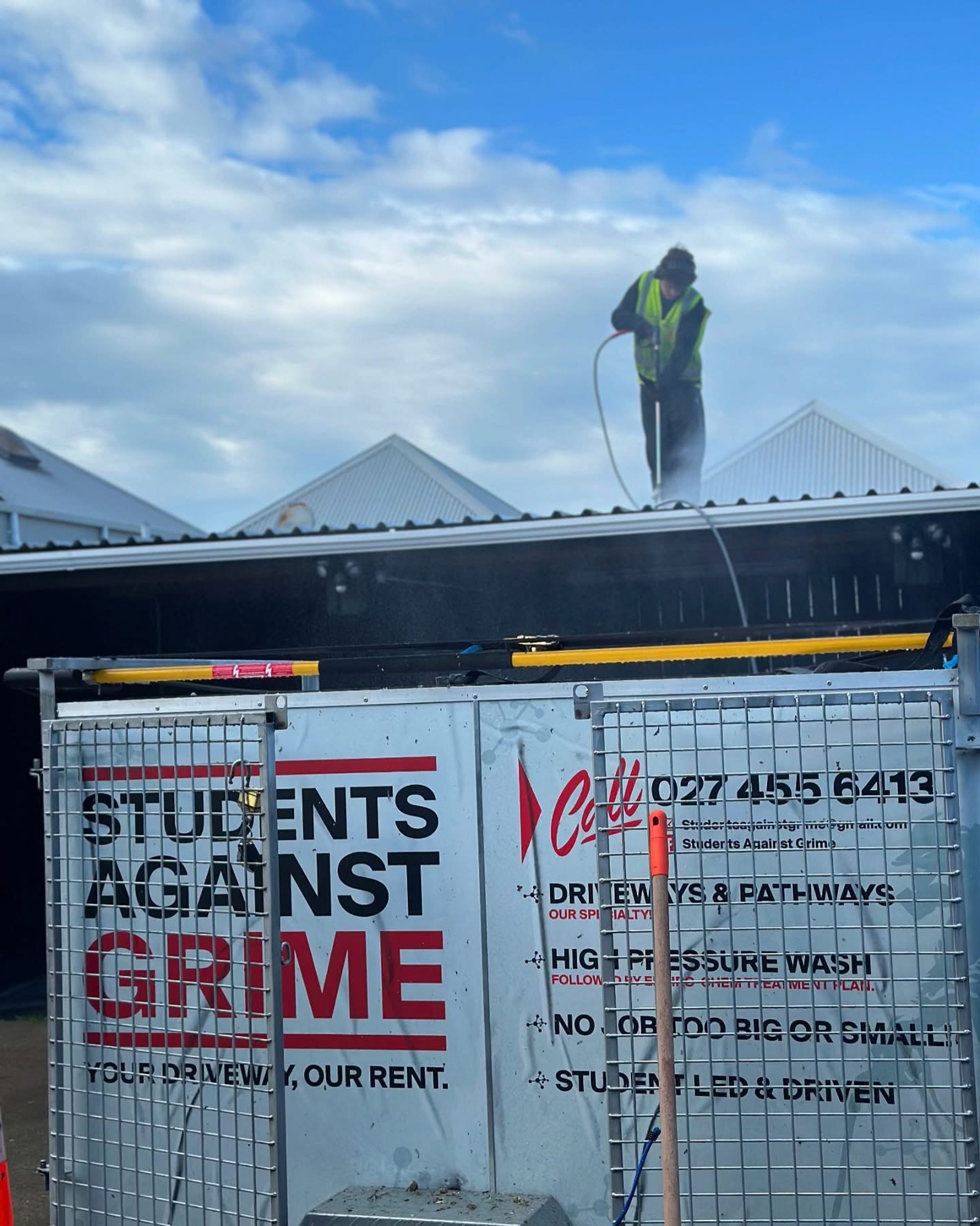 an abstract photo of a curved building with a blue sky in the background