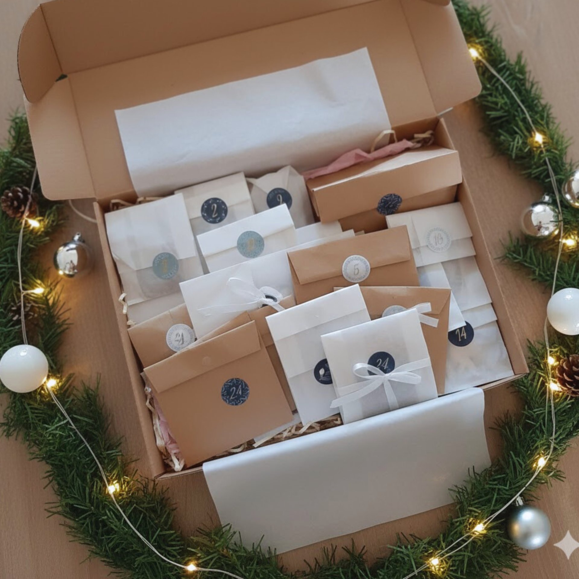 red and green flower petals on brown paper bag