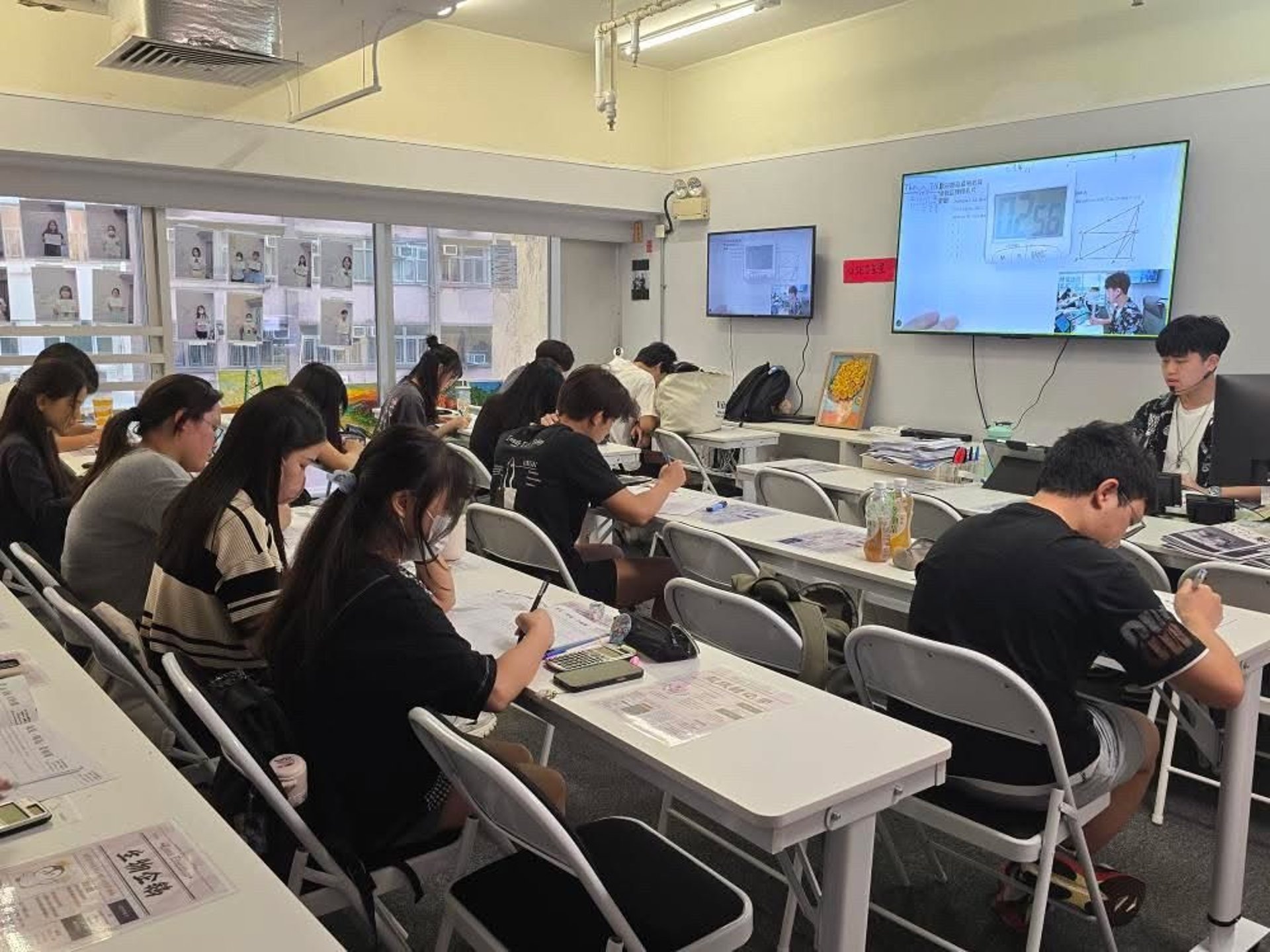 an abstract photo of a curved building with a blue sky in the background