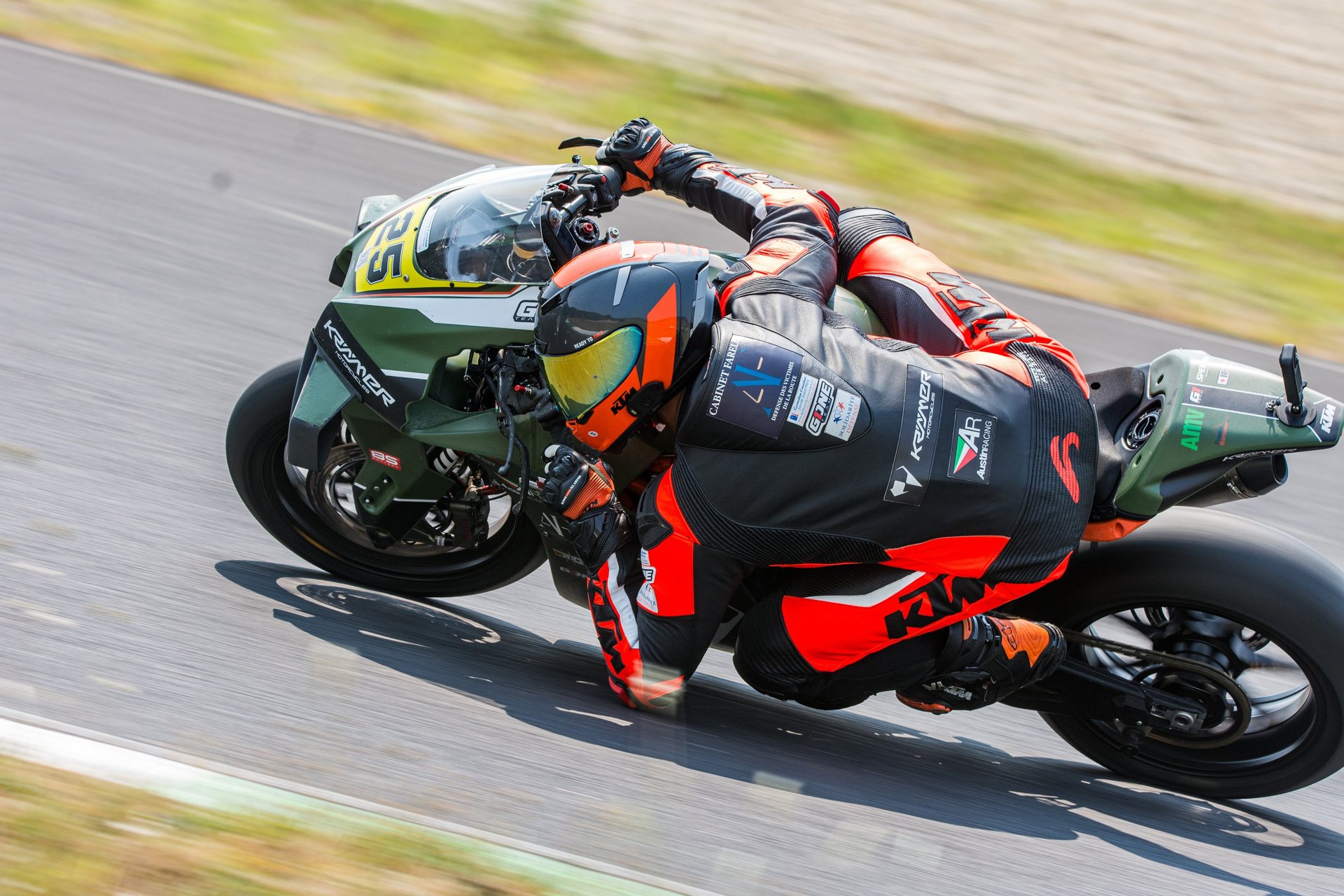 a close up of a person on a motorcycle