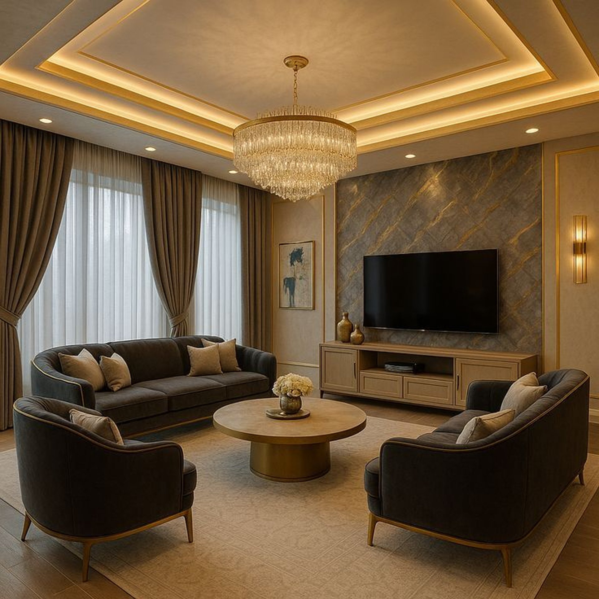 brown wooden round table with chairs