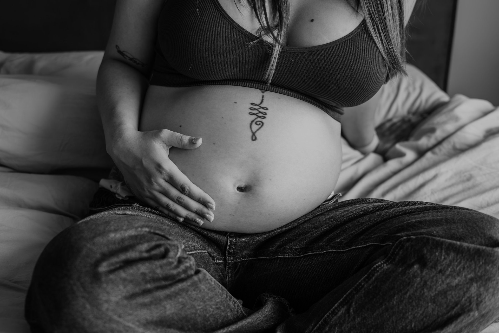 an abstract photo of a curved building with a blue sky in the background
