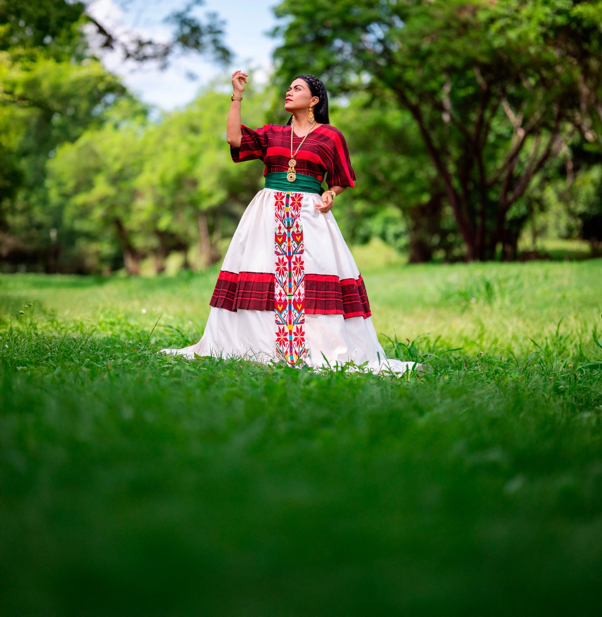 woman holding dried flower
