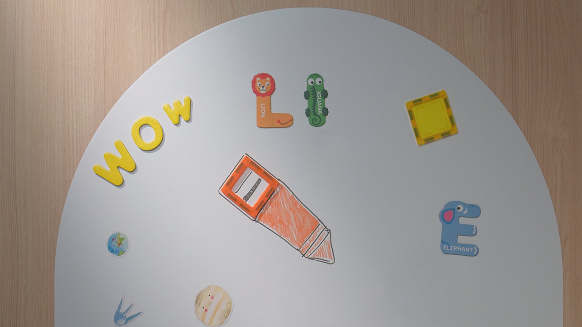 an abstract photo of a curved building with a blue sky in the background