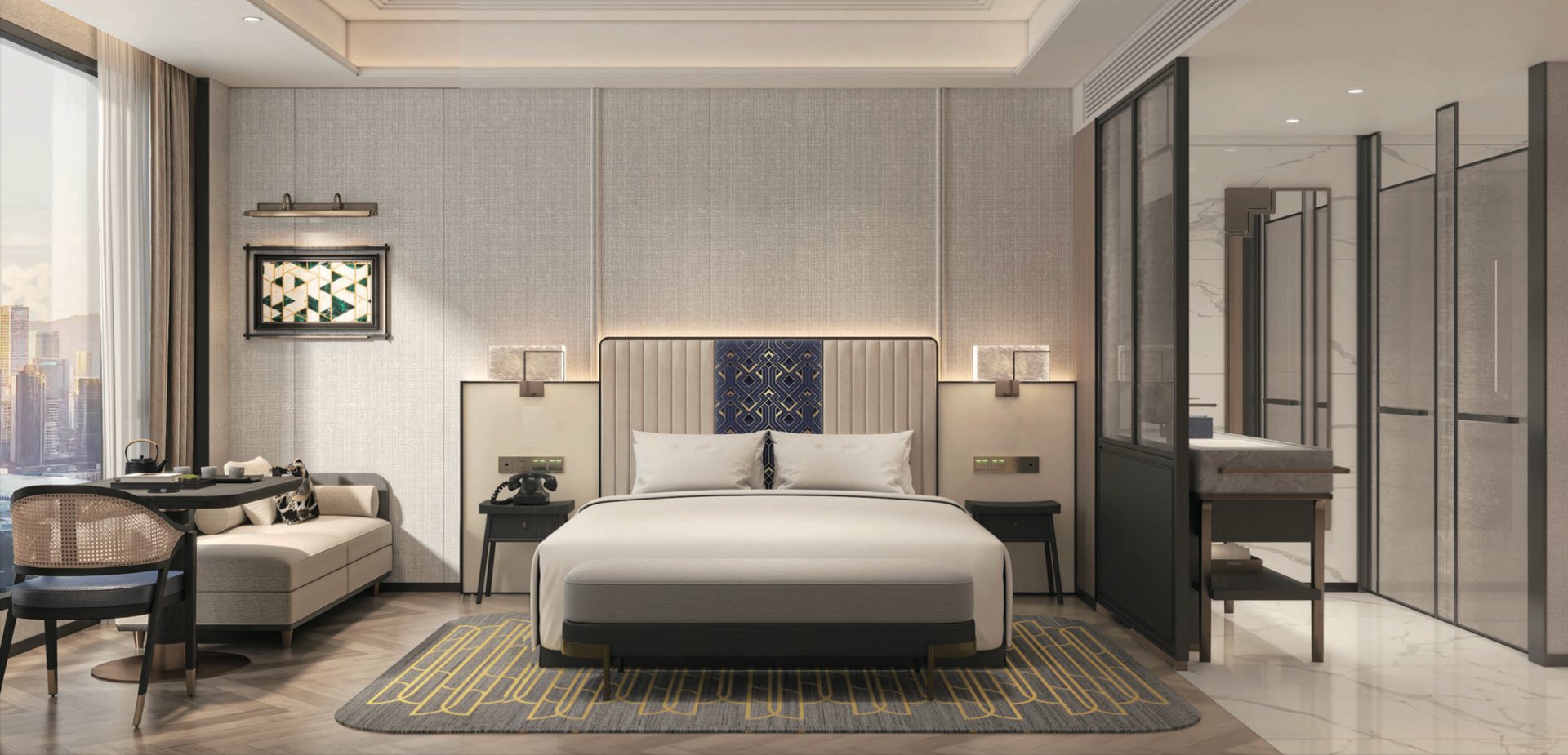 white bed linen with throw pillows