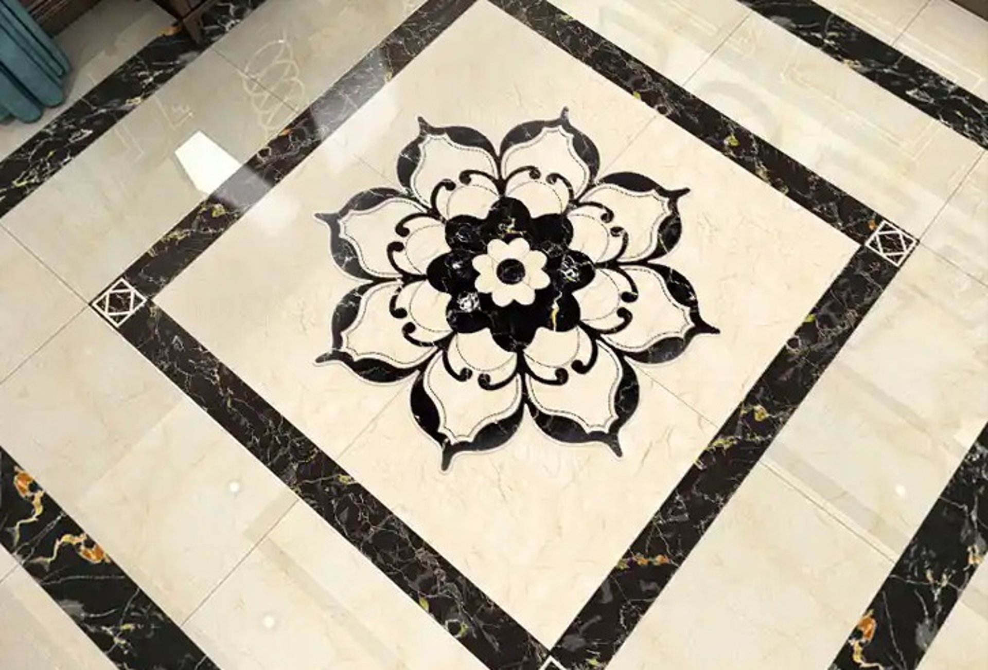 black blue and yellow textile