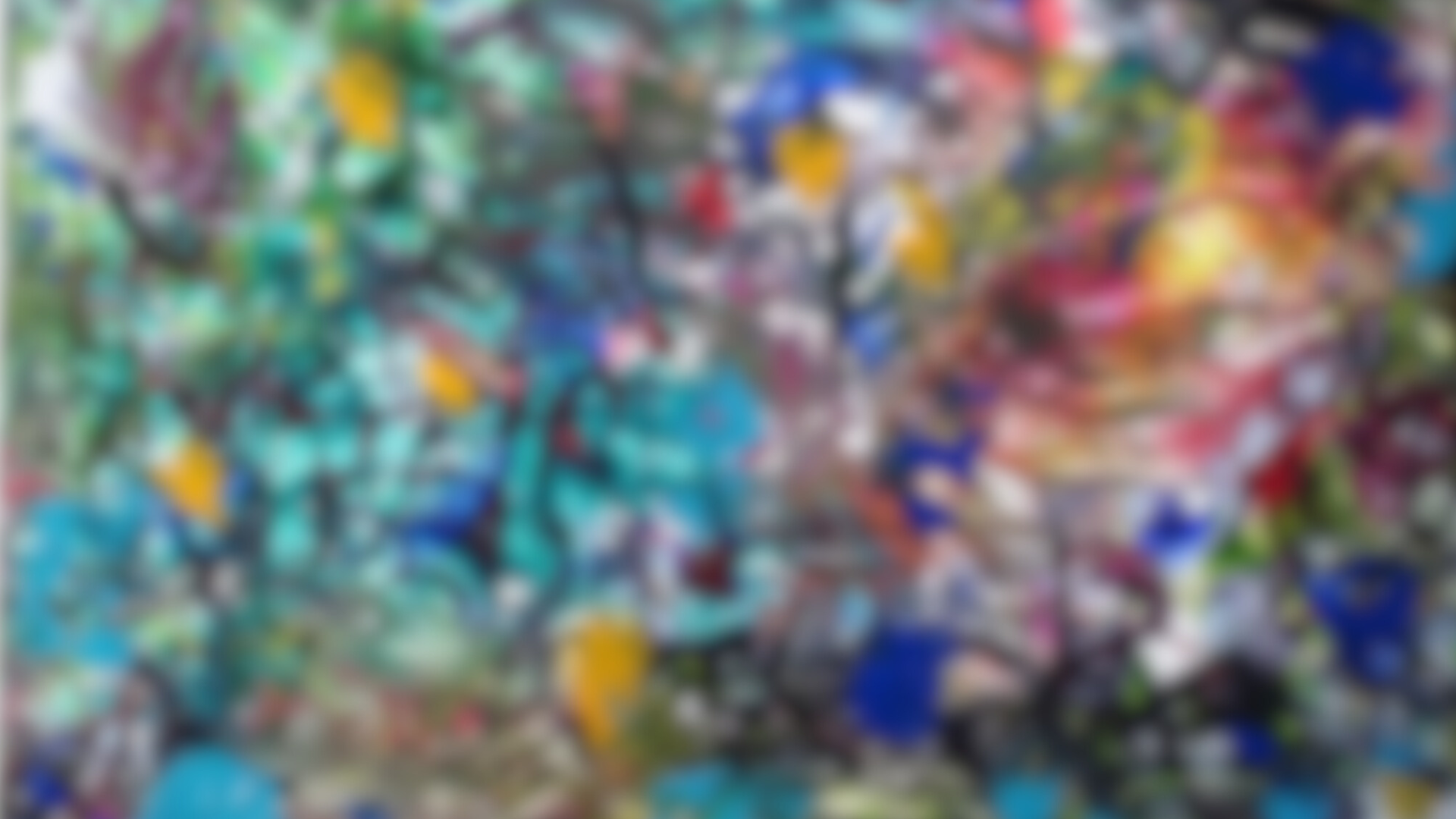 blurry painting encaustic Parade multitude colors abstract art artist