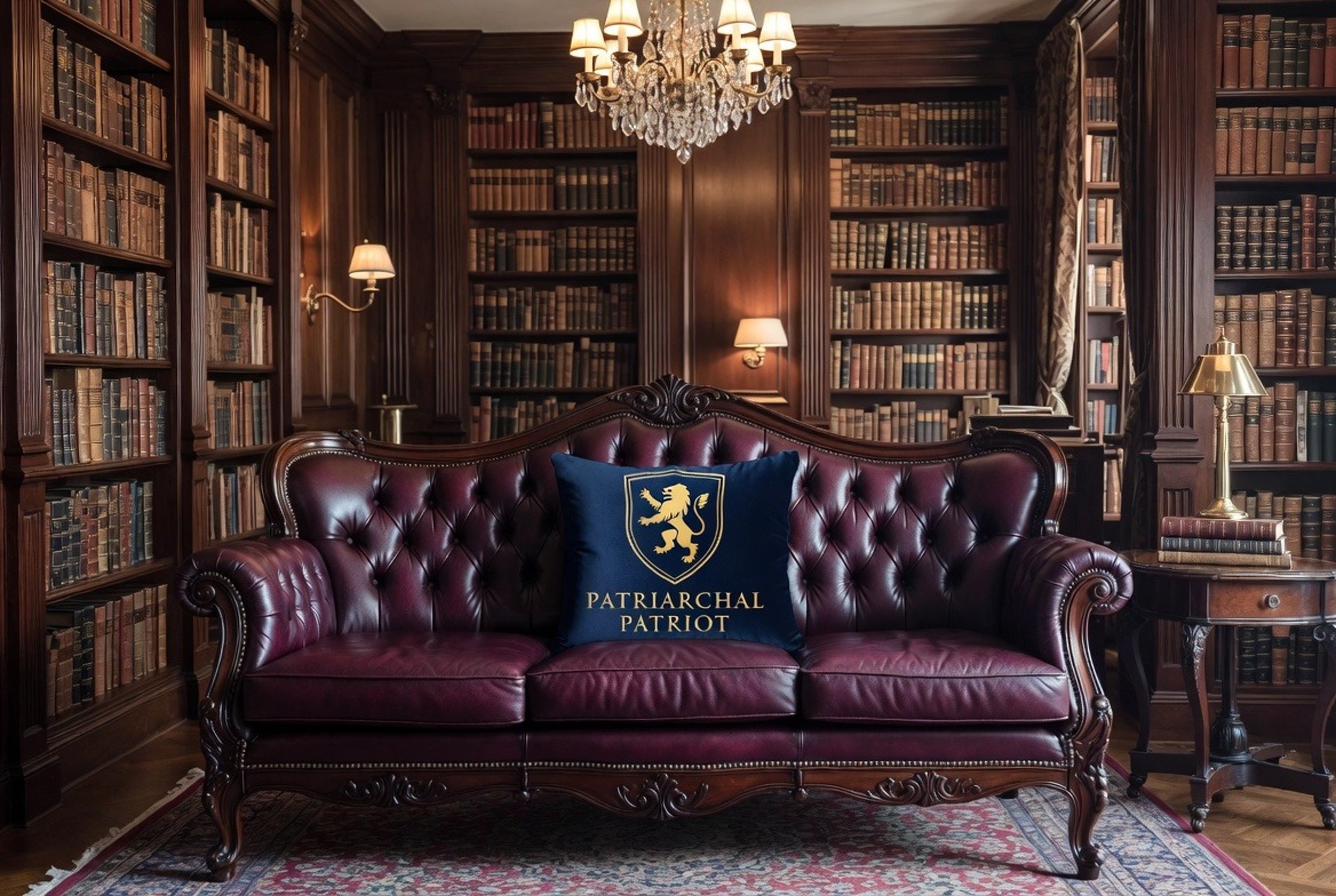 A living room filled with lots of books and furniture