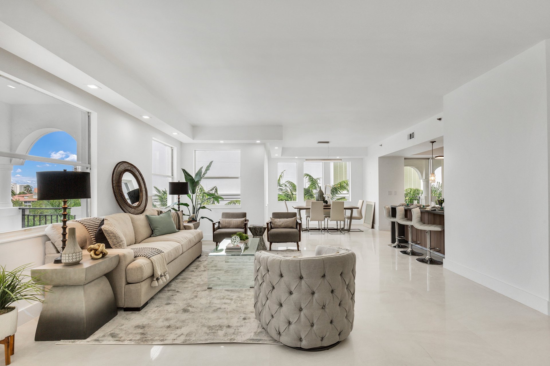 black and brown leather padded tub sofa