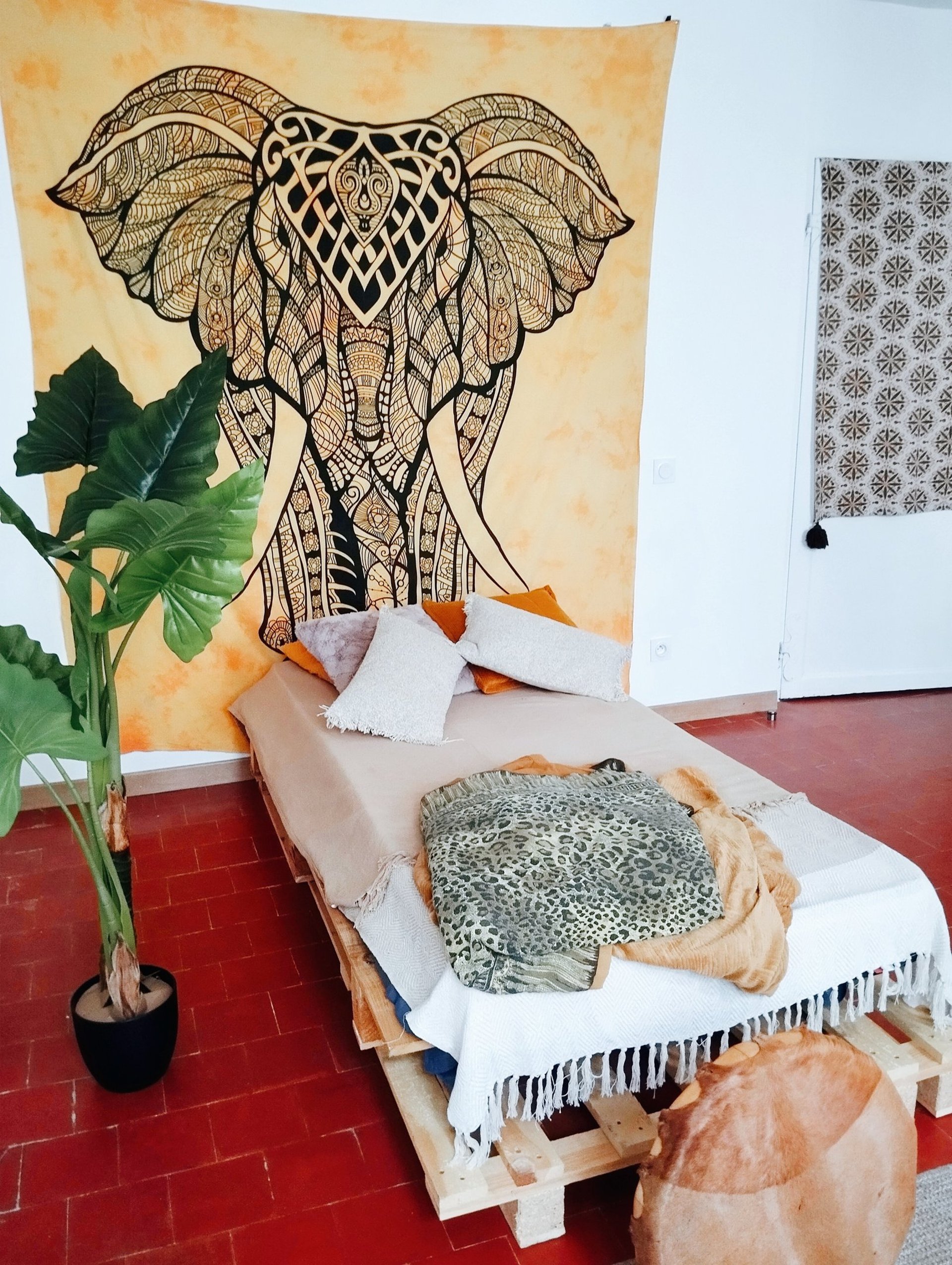 black blue and yellow textile