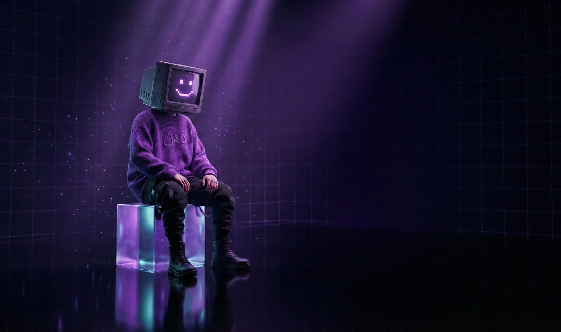 a blurry image of a purple and blue background