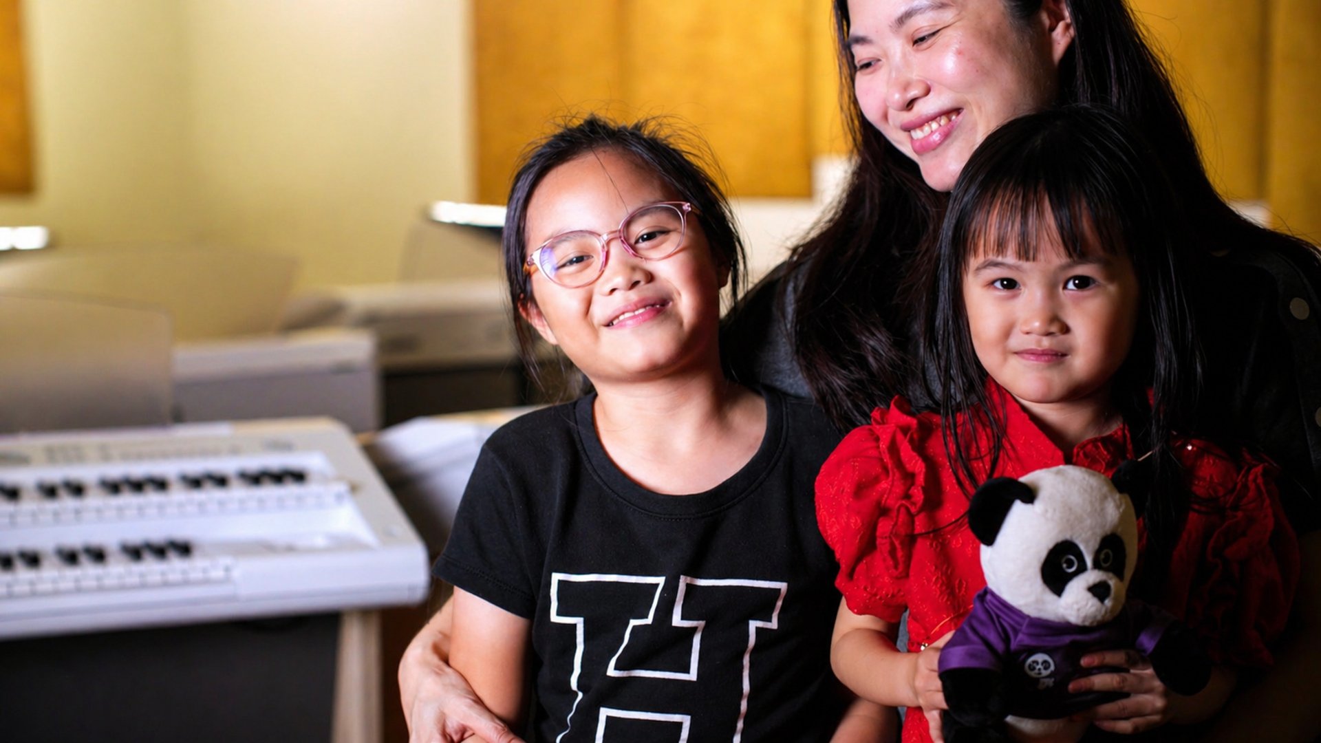 an abstract photo of a curved building with a blue sky in the background