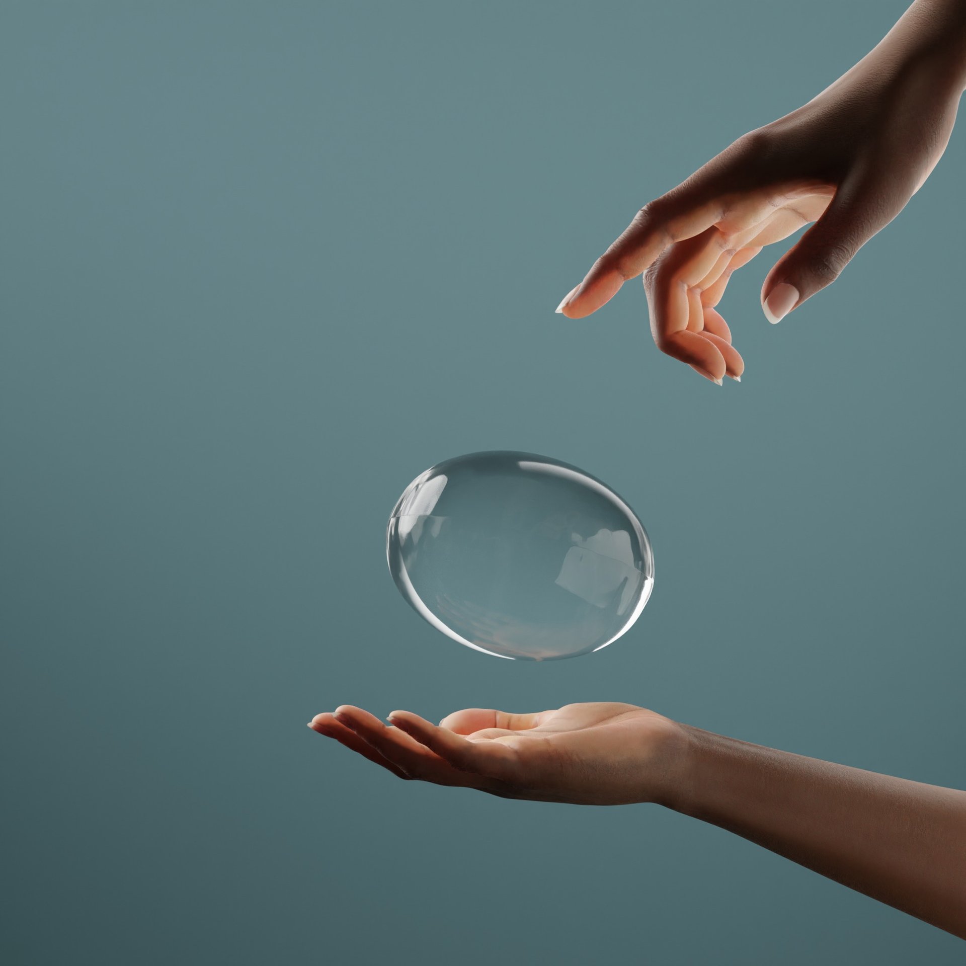 an abstract photo of a curved building with a blue sky in the background