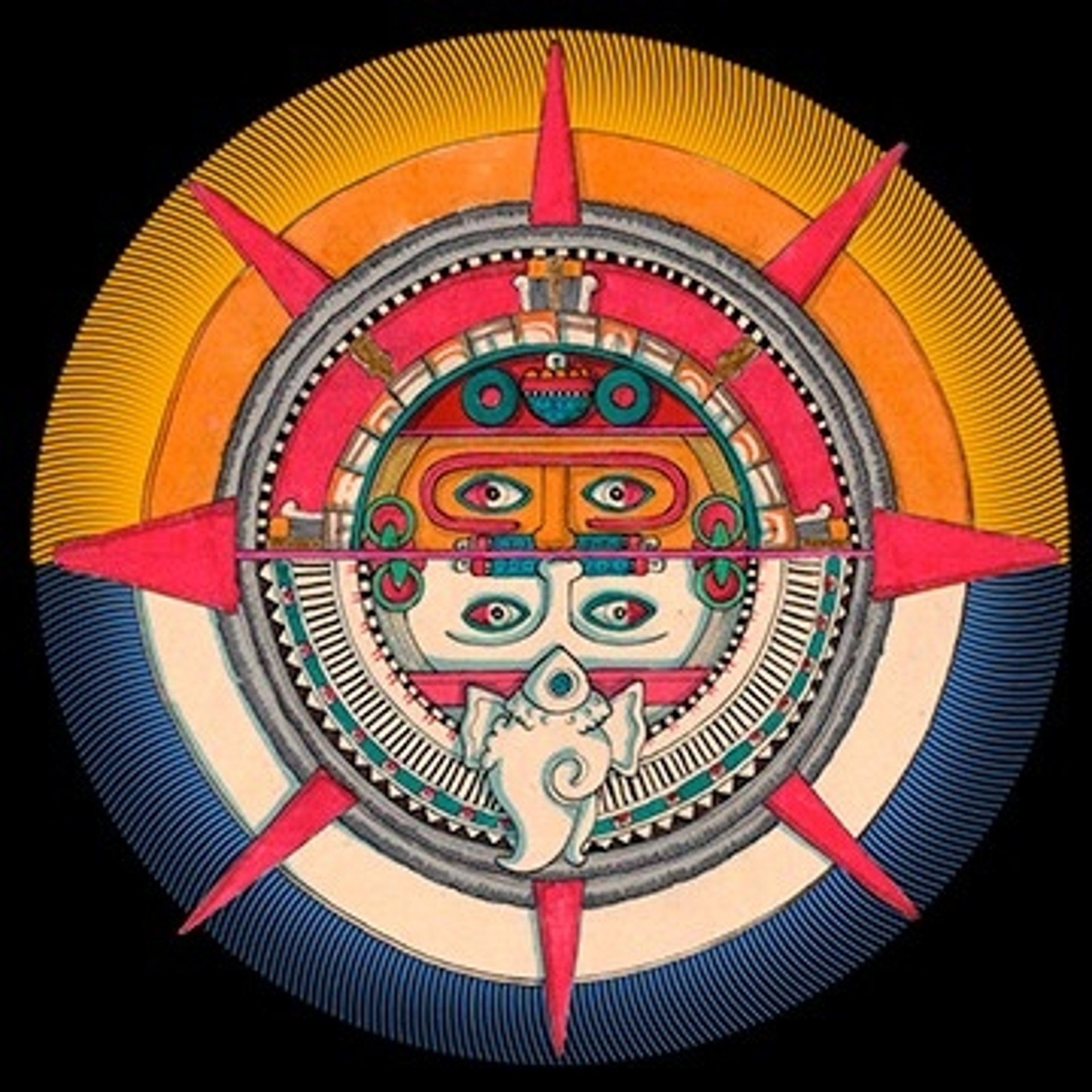 black blue and yellow textile