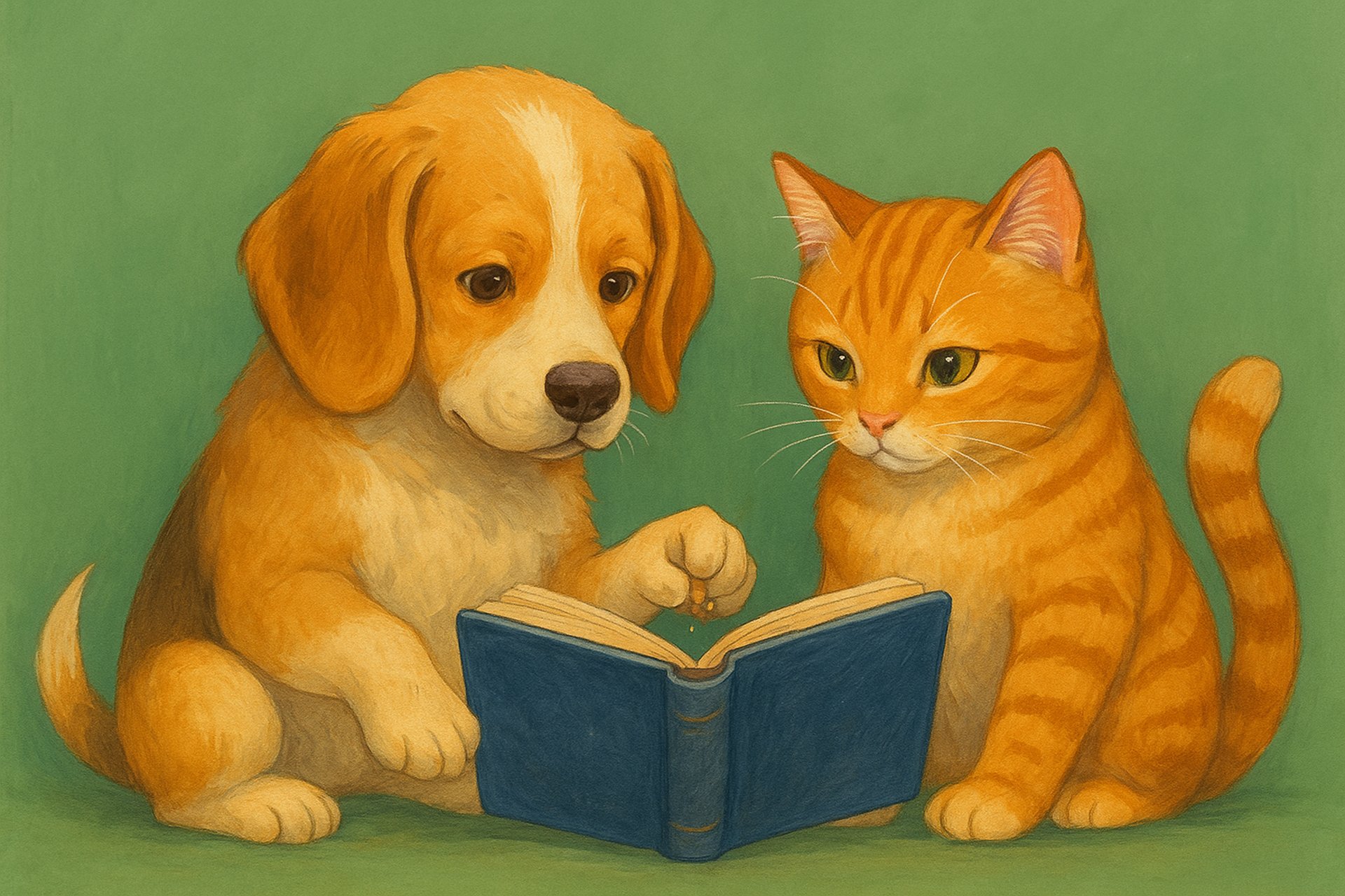 white and brown long coated small dog on green textile