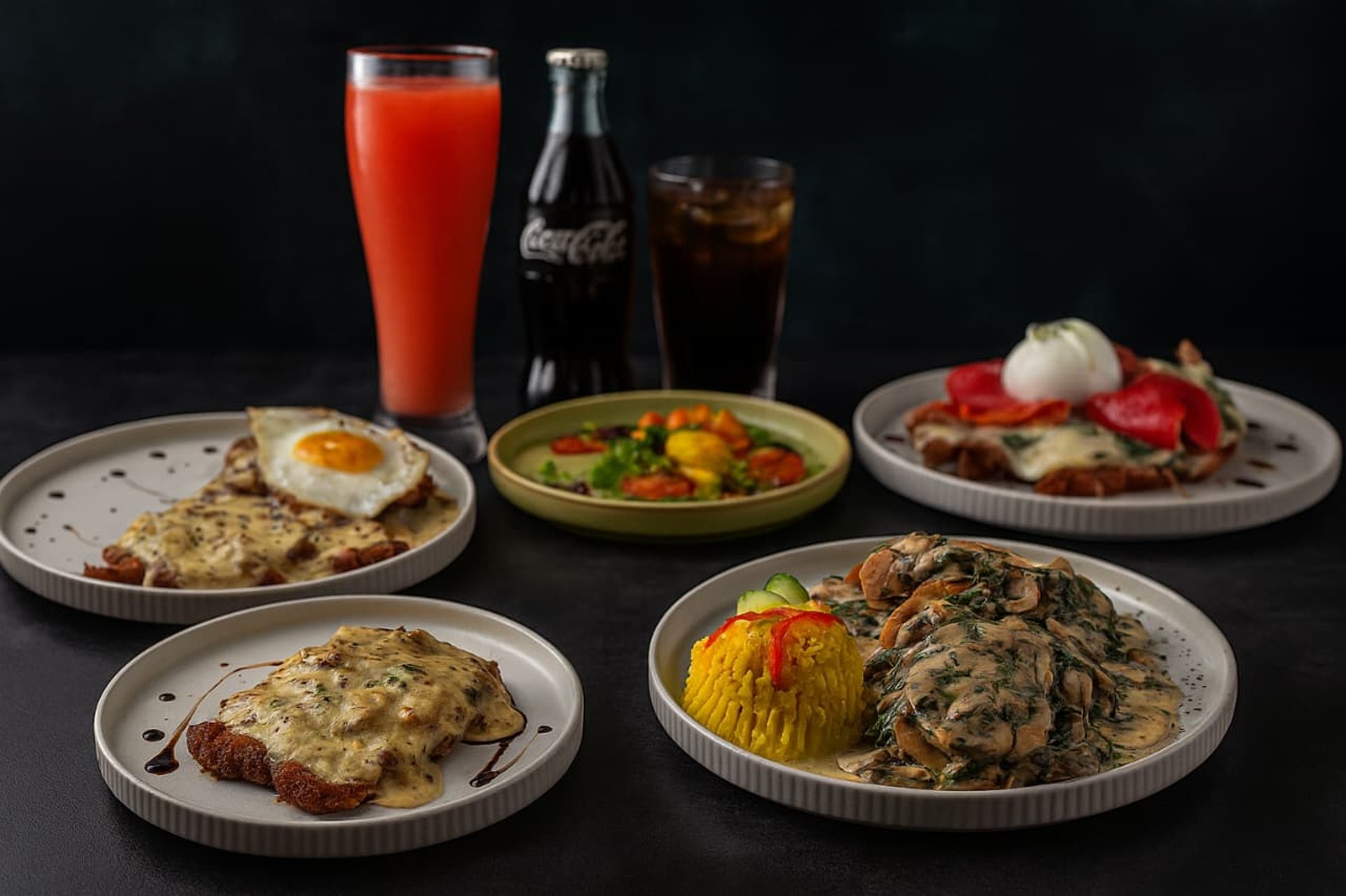 an abstract photo of a curved building with a blue sky in the background