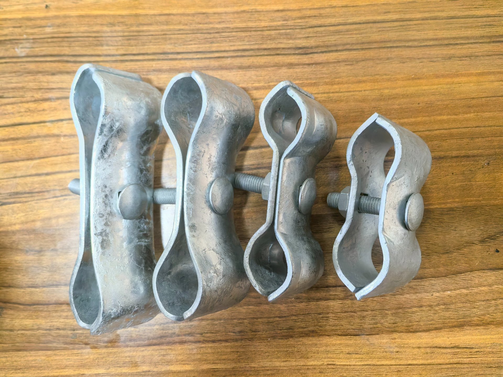 an abstract photo of a curved building with a blue sky in the background