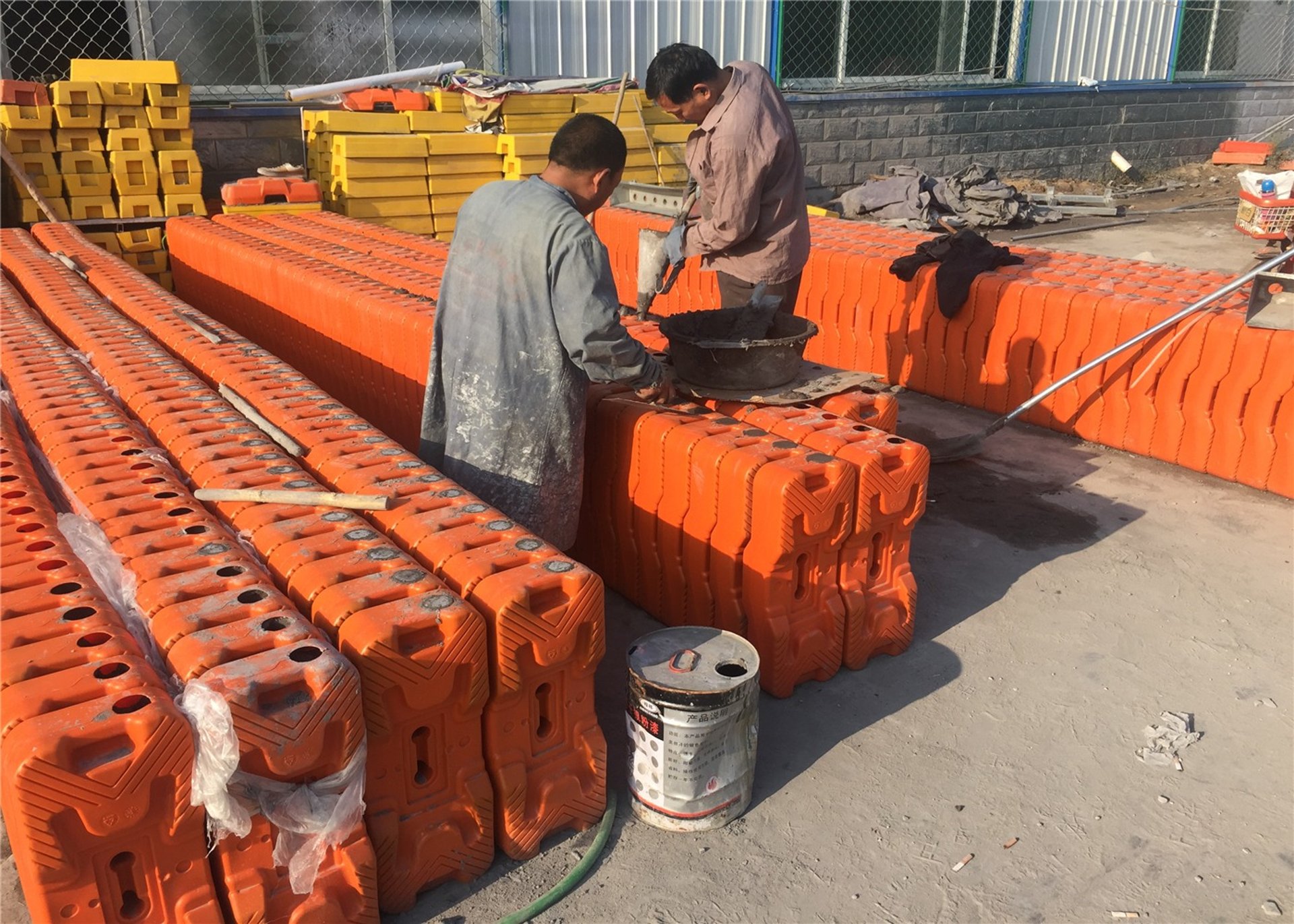an abstract photo of a curved building with a blue sky in the background