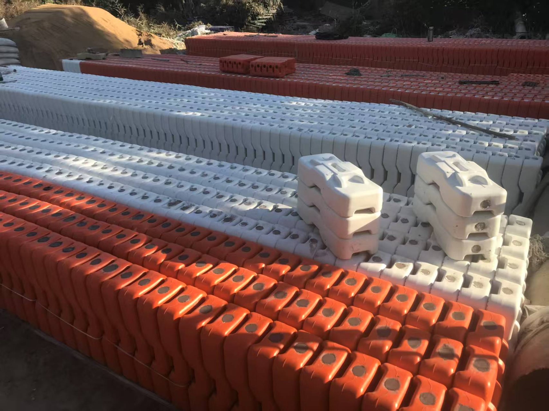 an abstract photo of a curved building with a blue sky in the background