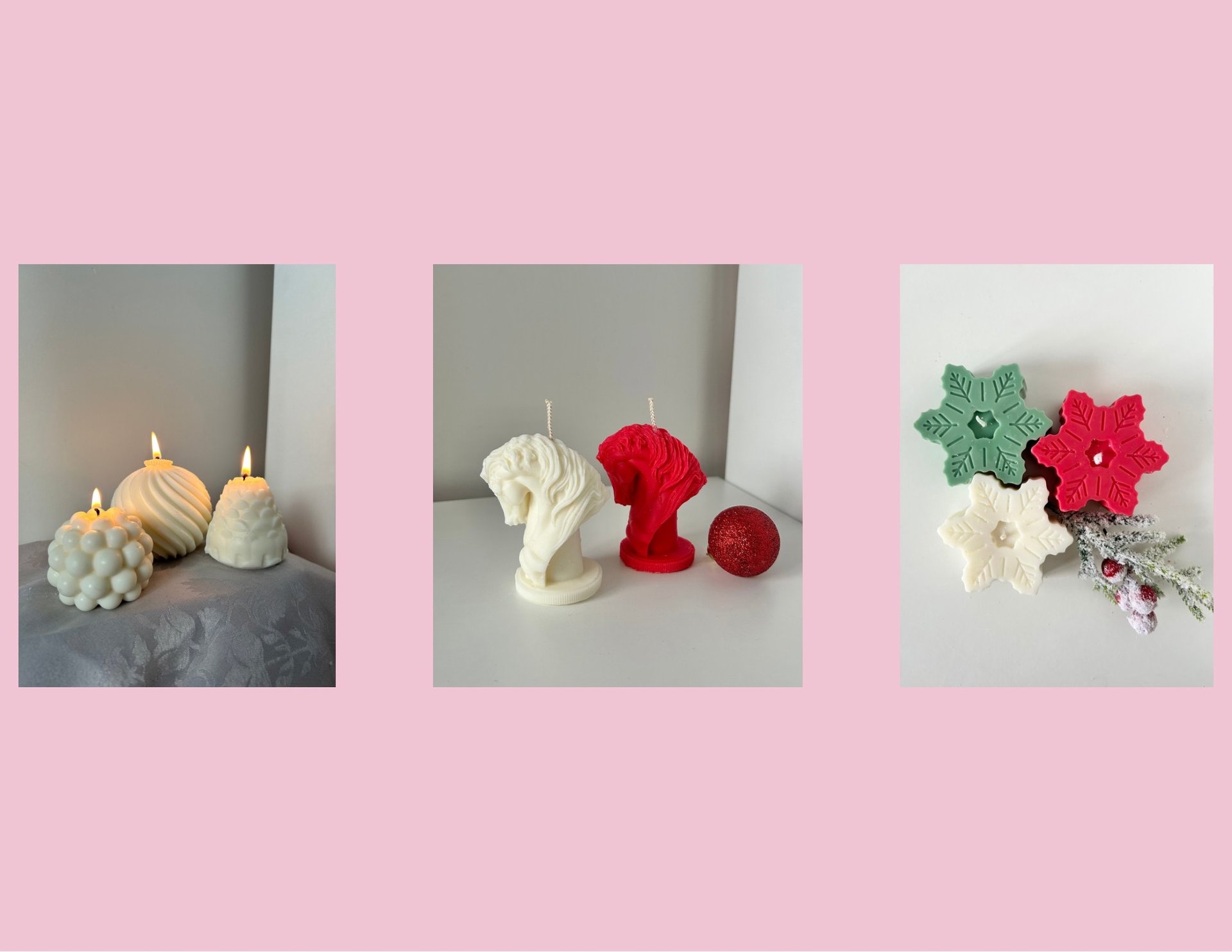 Natūralaus sojų vaško rankų darbo žvakės