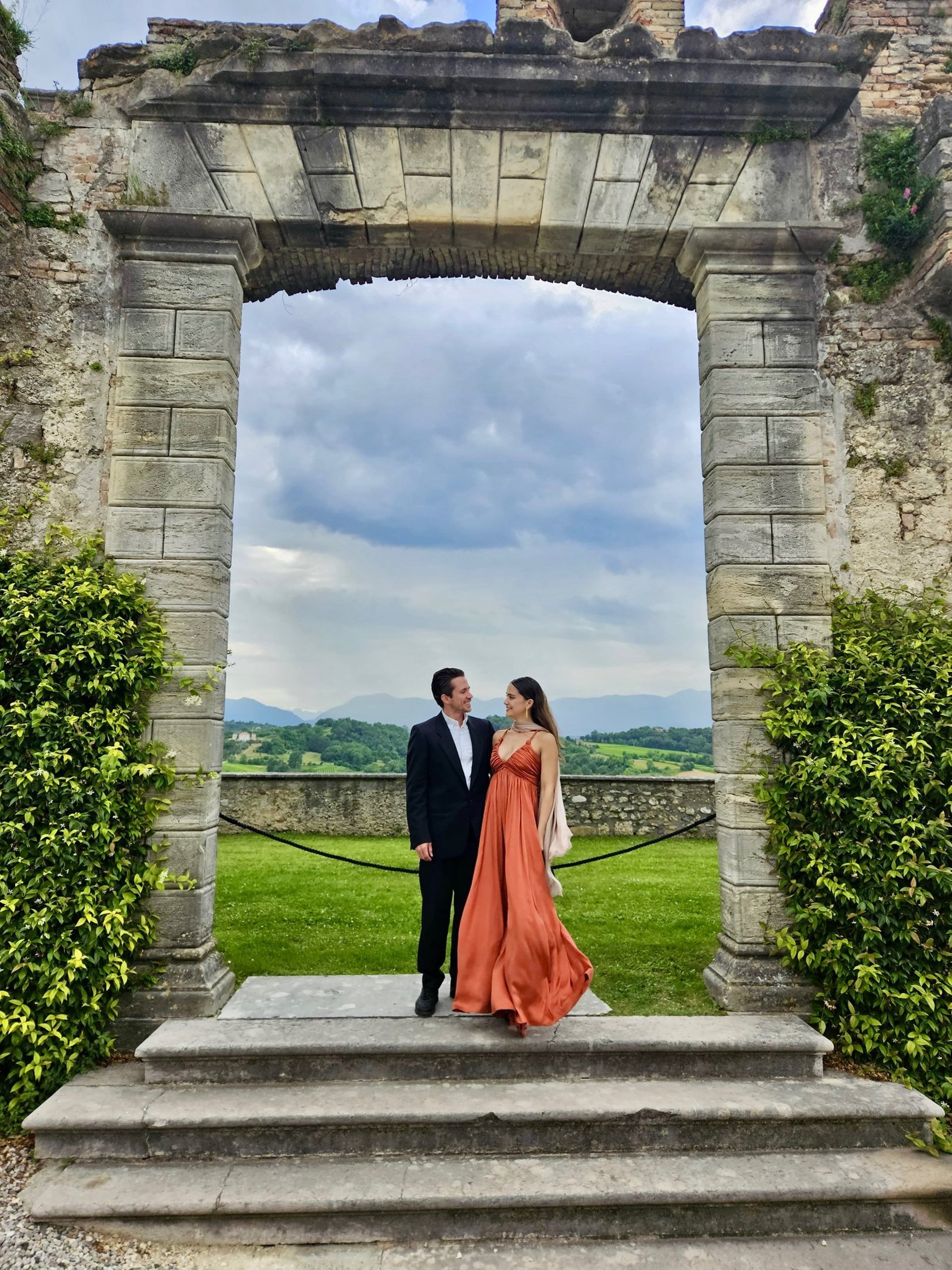 couple wearing silver-colored rings