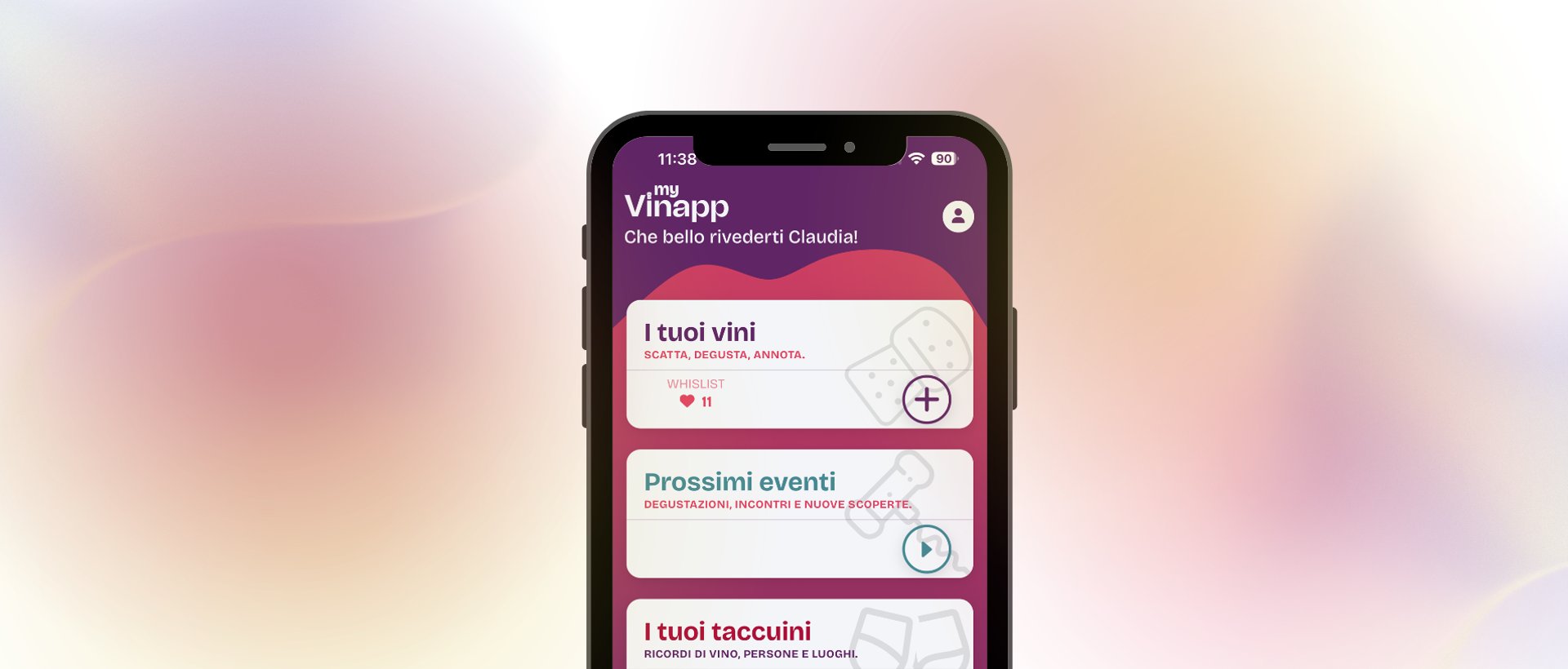 MyVinapp: il tuo diario digitale del vino. Non dimenticare mai più un vino degustato a una fiera o a una cena.