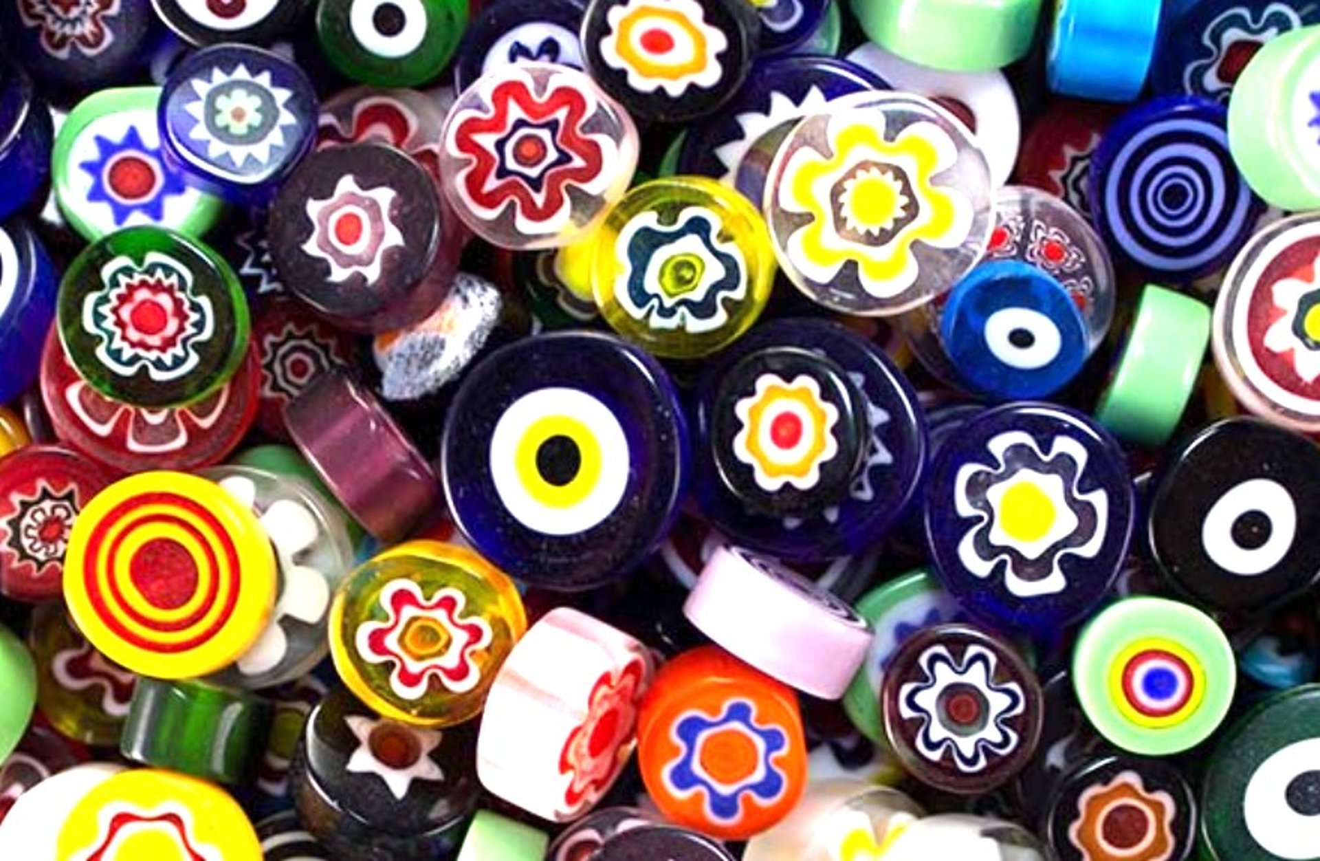millefiori coloré en vrac