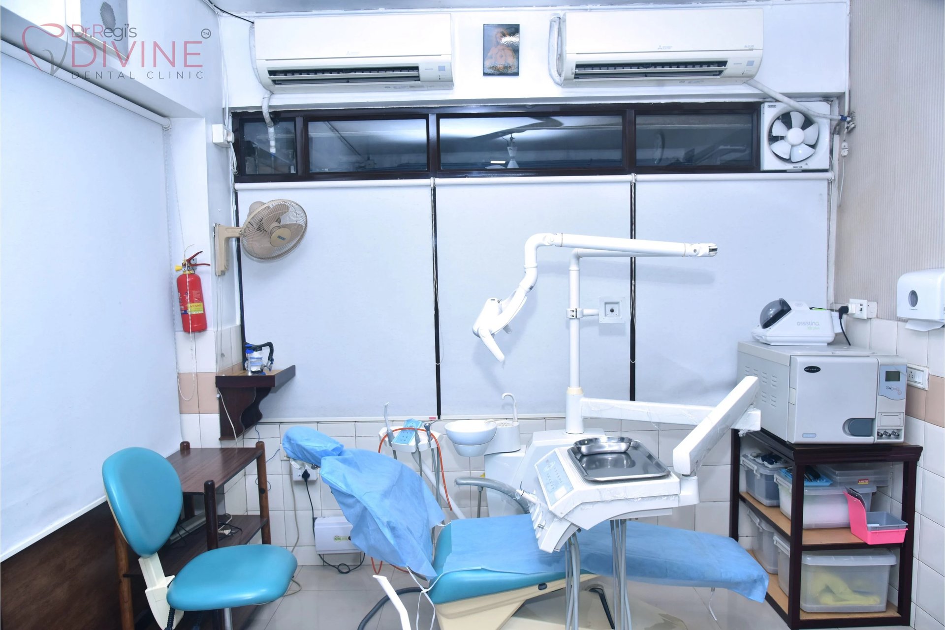 red and white massage chair