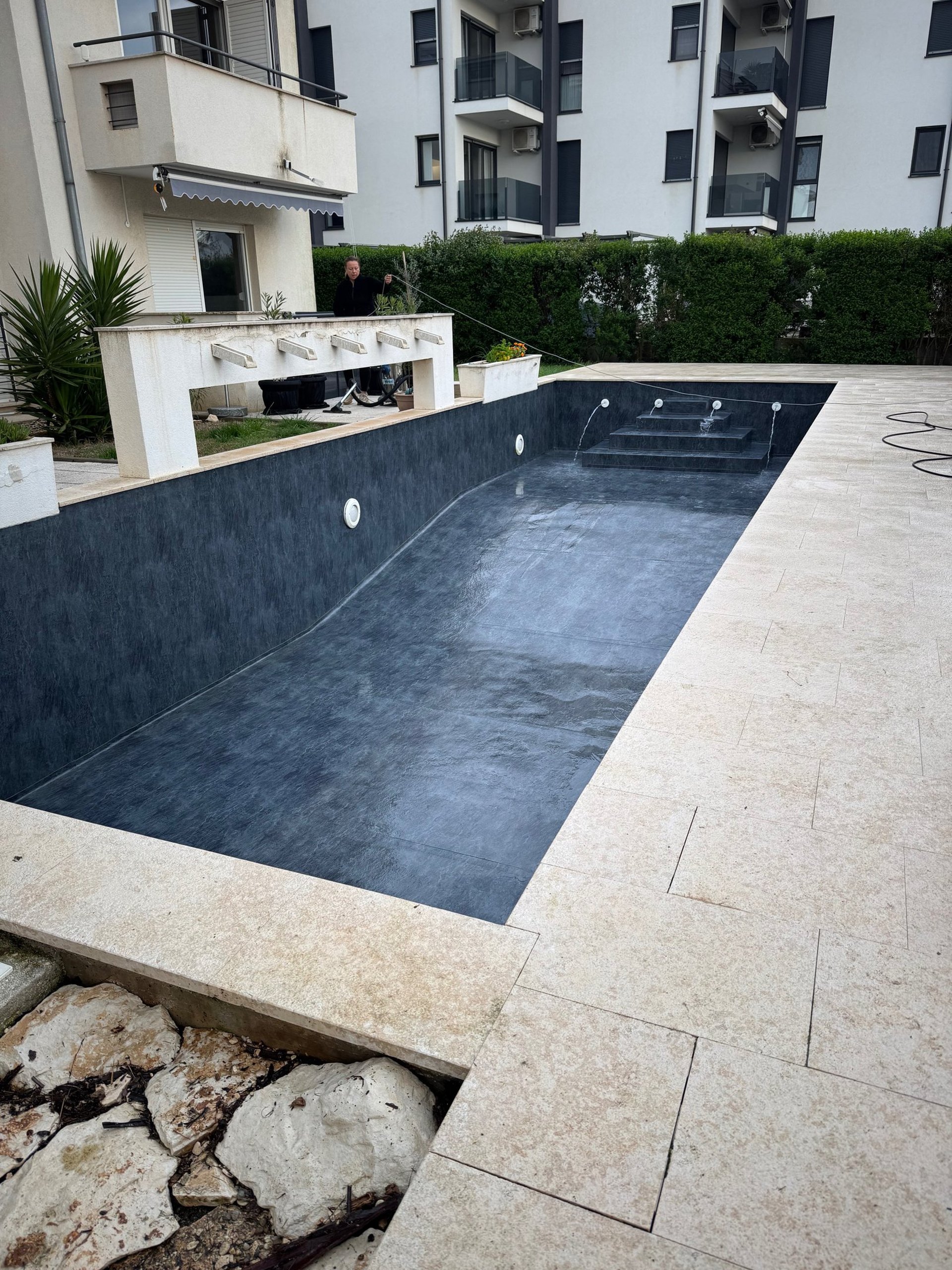 black and brown leather padded tub sofa