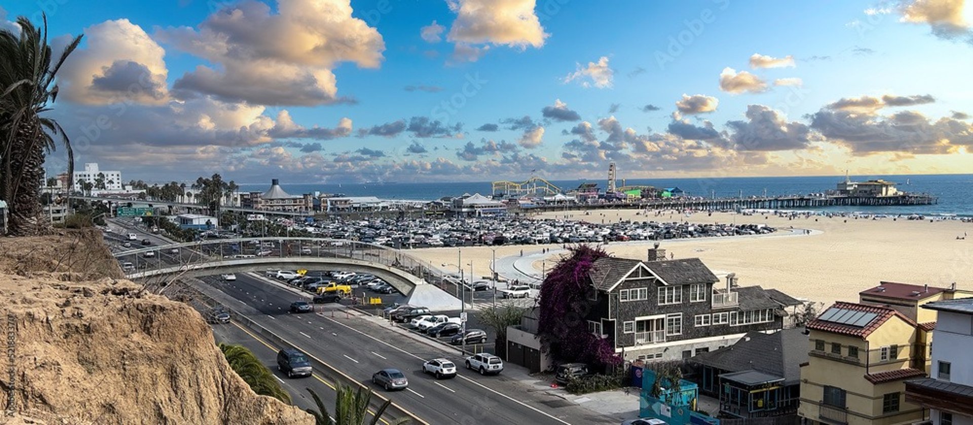Aerial view of Newport Center and coastal Orange County, showcasing upscale residential neighborhoods and commercial towers
