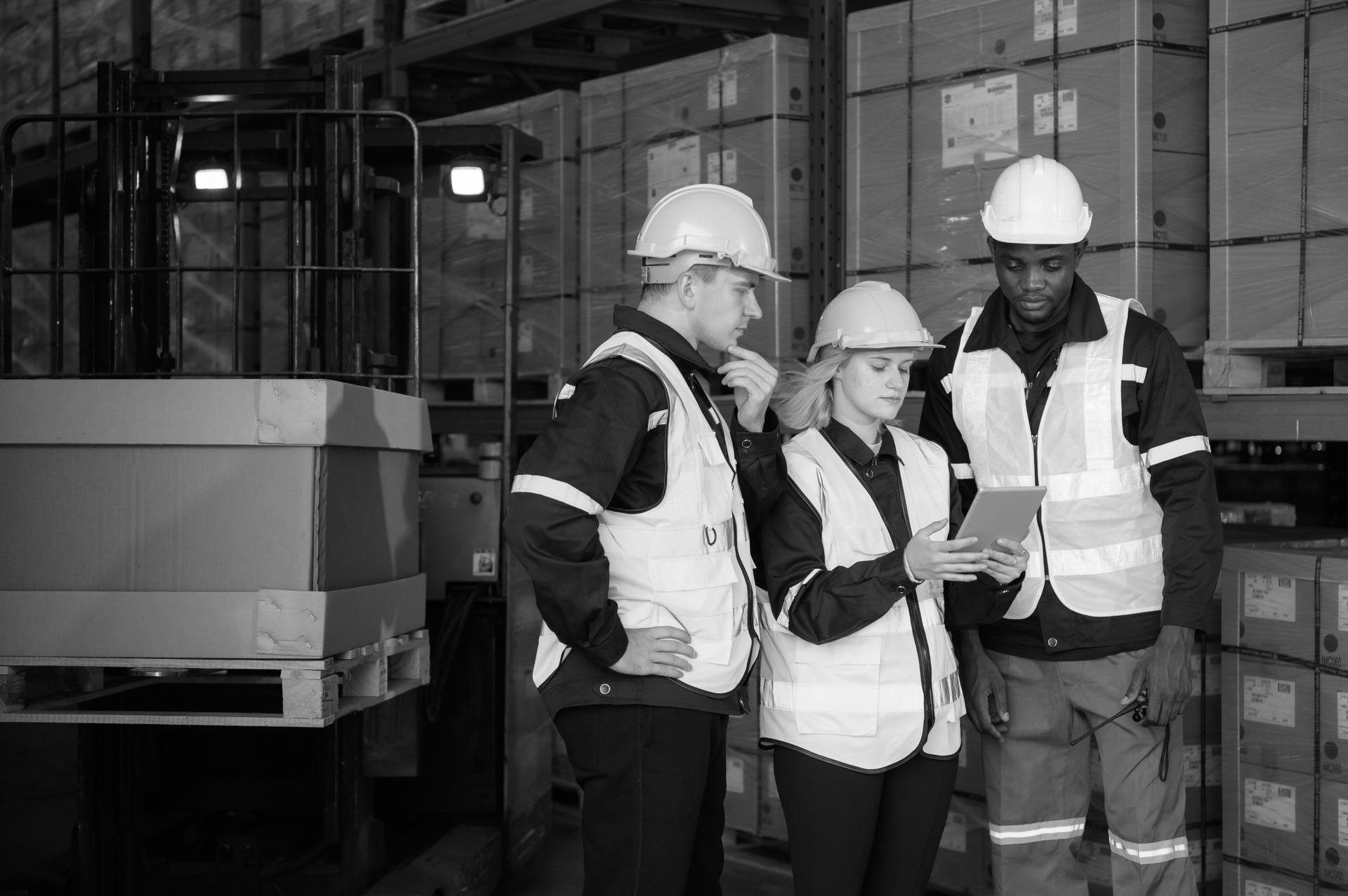 top view of cargo tracks