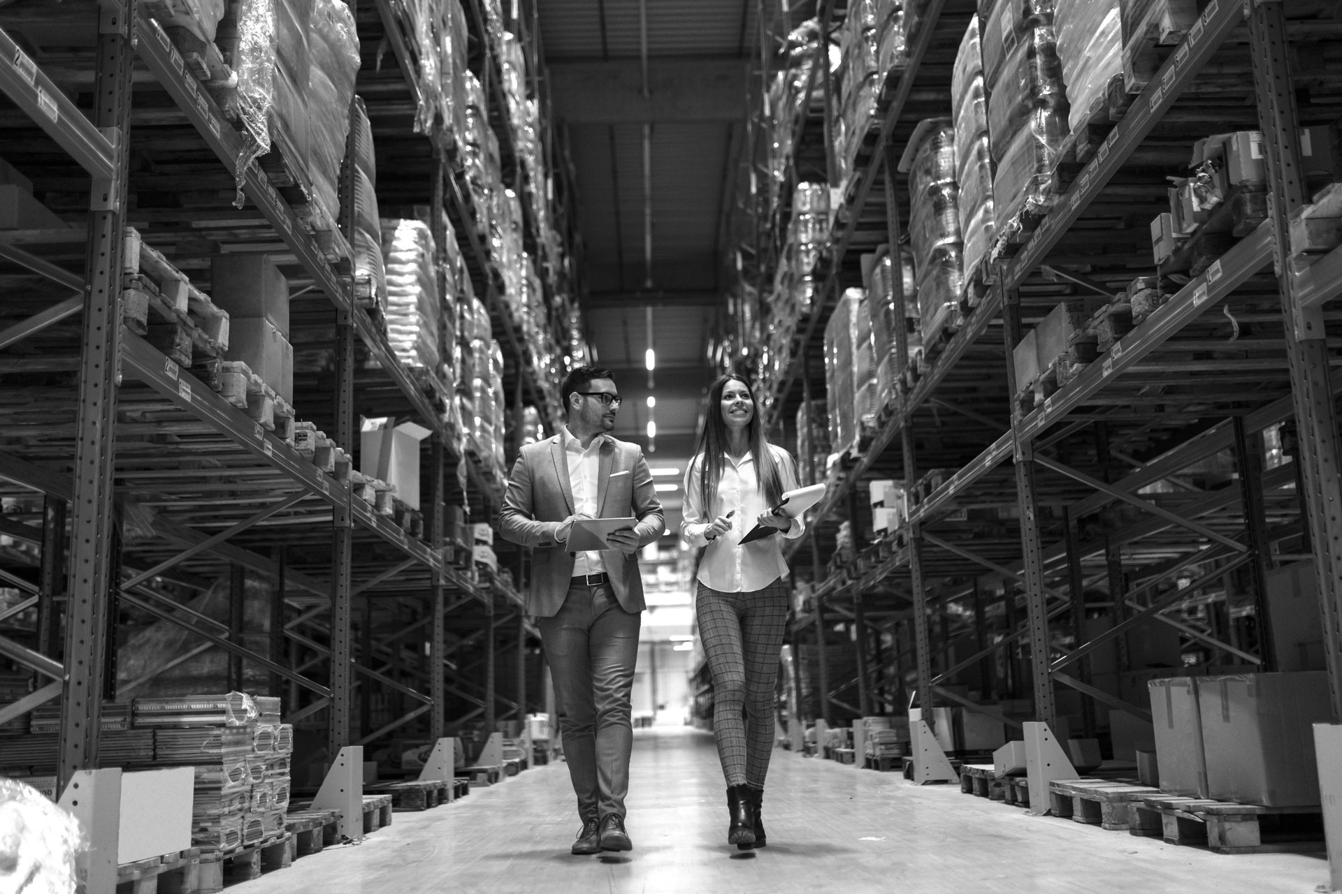 top view of cargo tracks