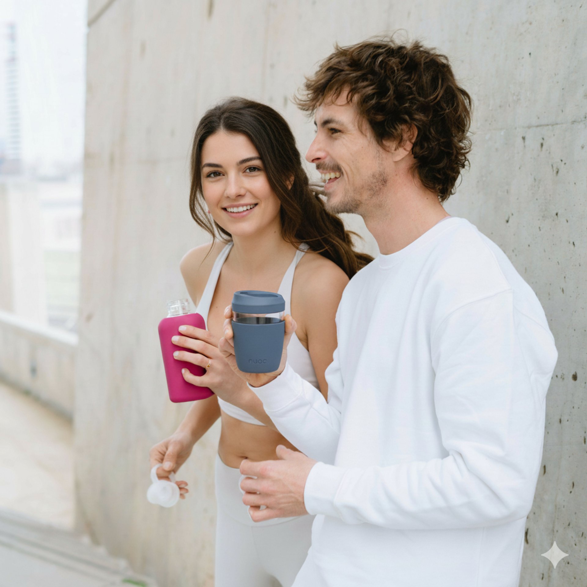 an abstract photo of a curved building with a blue sky in the background