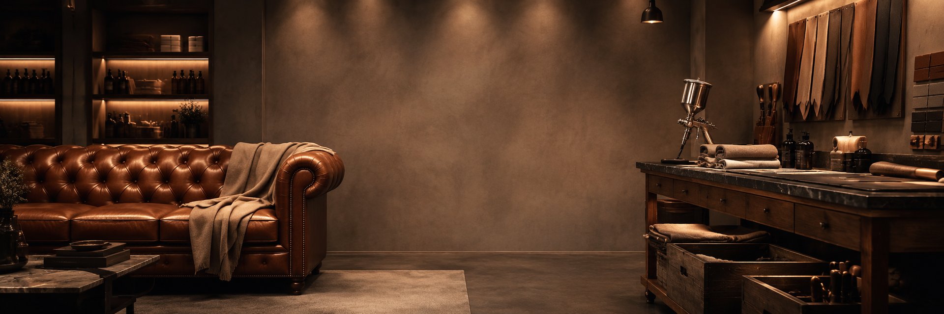a close up of a wall made of red leather
