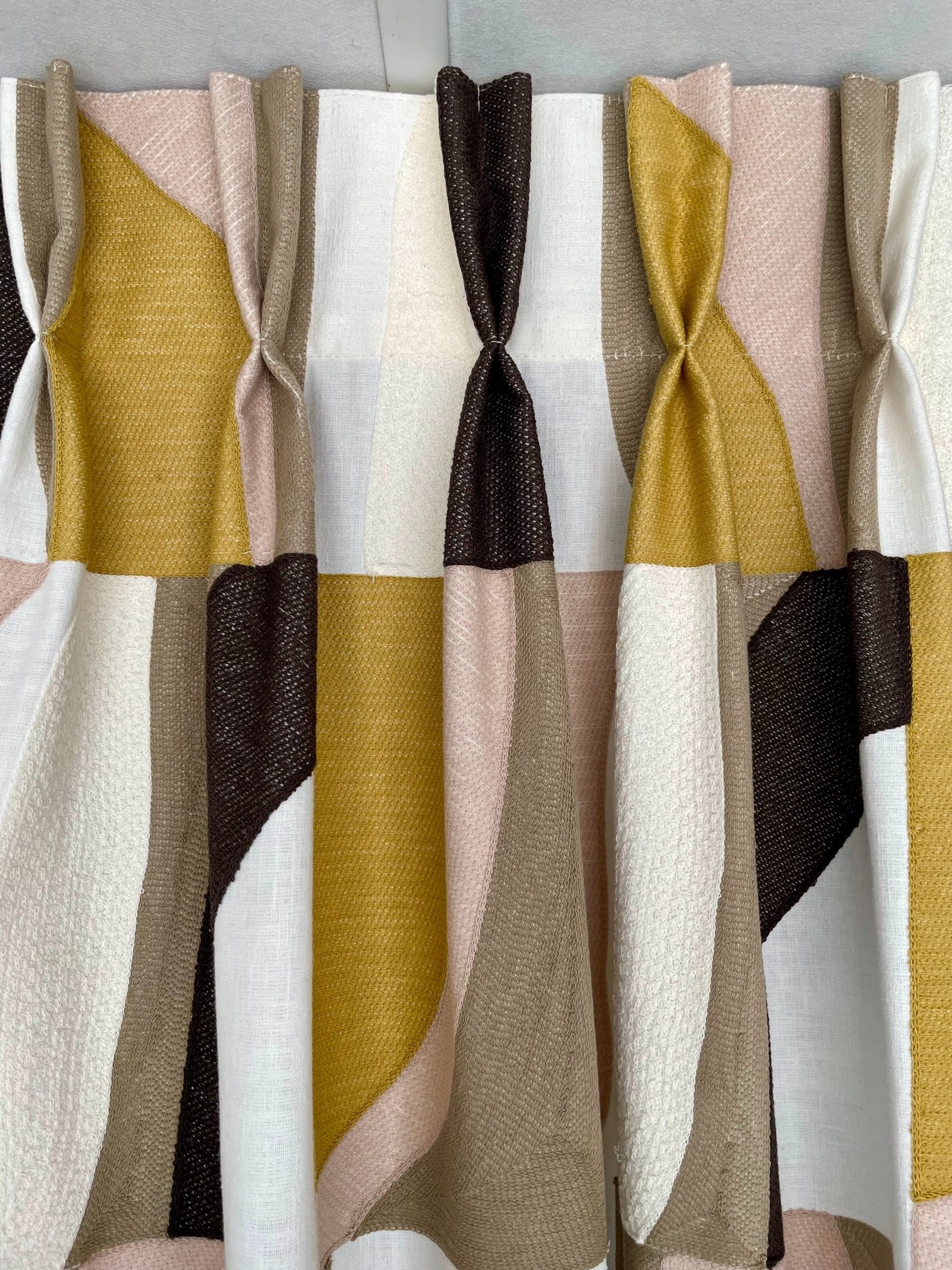 Tête de rideaux plis flamands tissu Caribou Ado