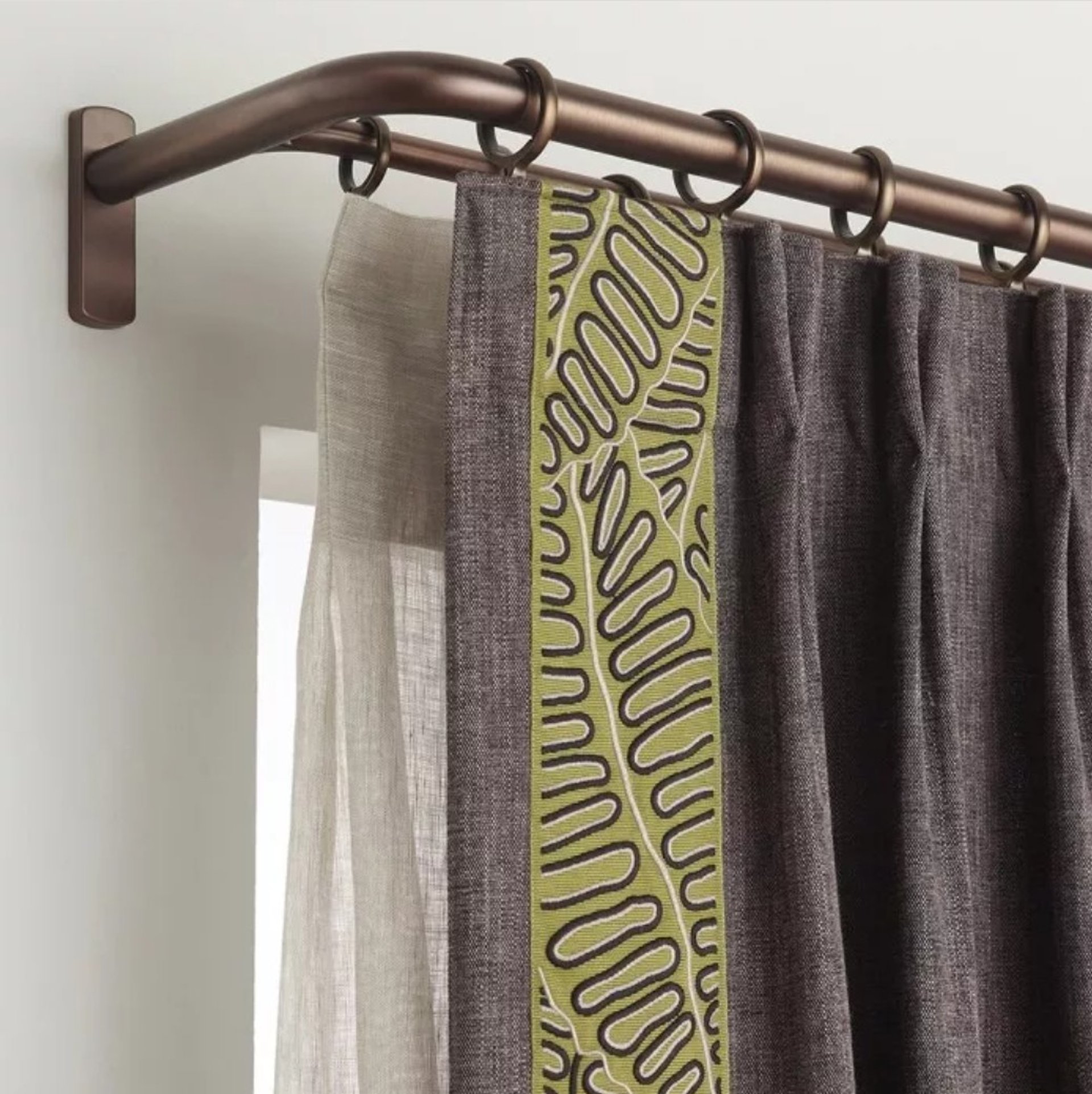 tete de rideau plis flamands doublure acoustique