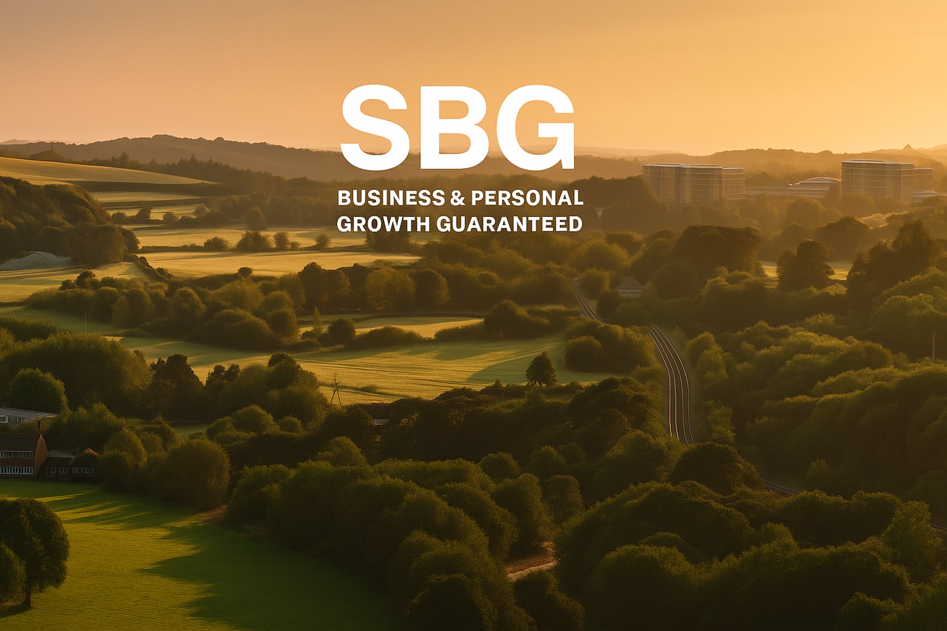 aerial view of trees and grassland during sunrise