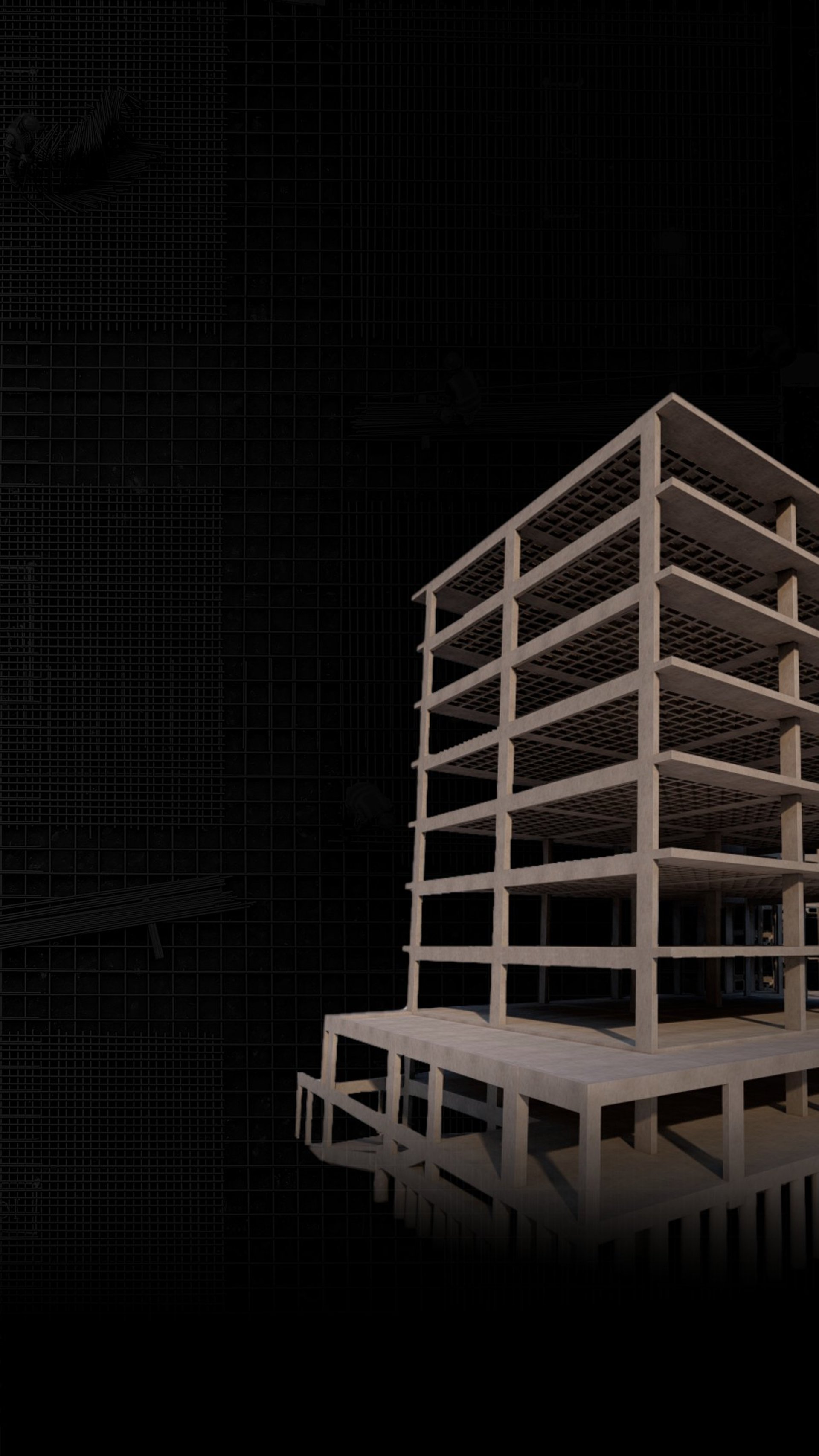 black and white concrete building