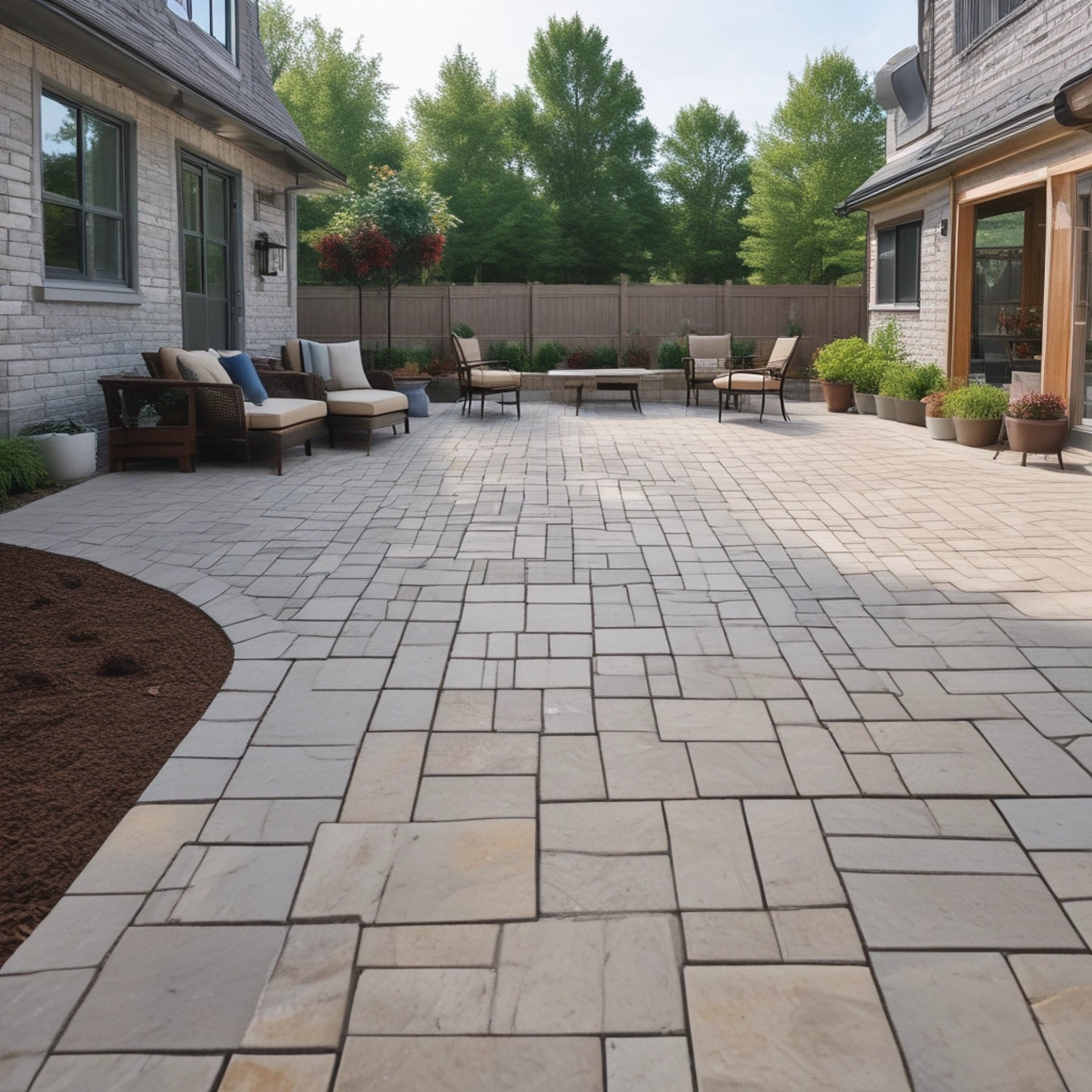 a close-up of a paved area