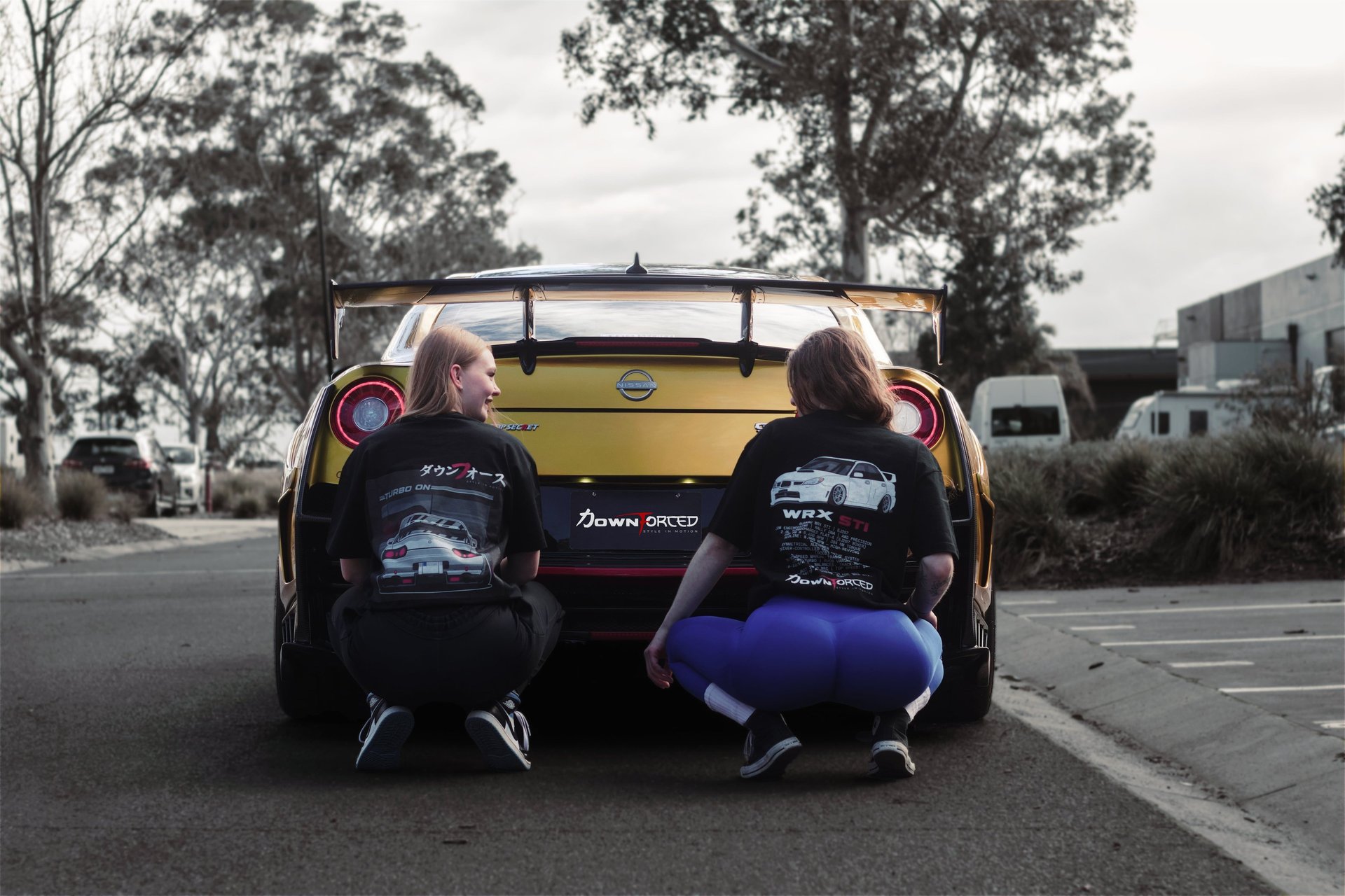 a car parked on a road