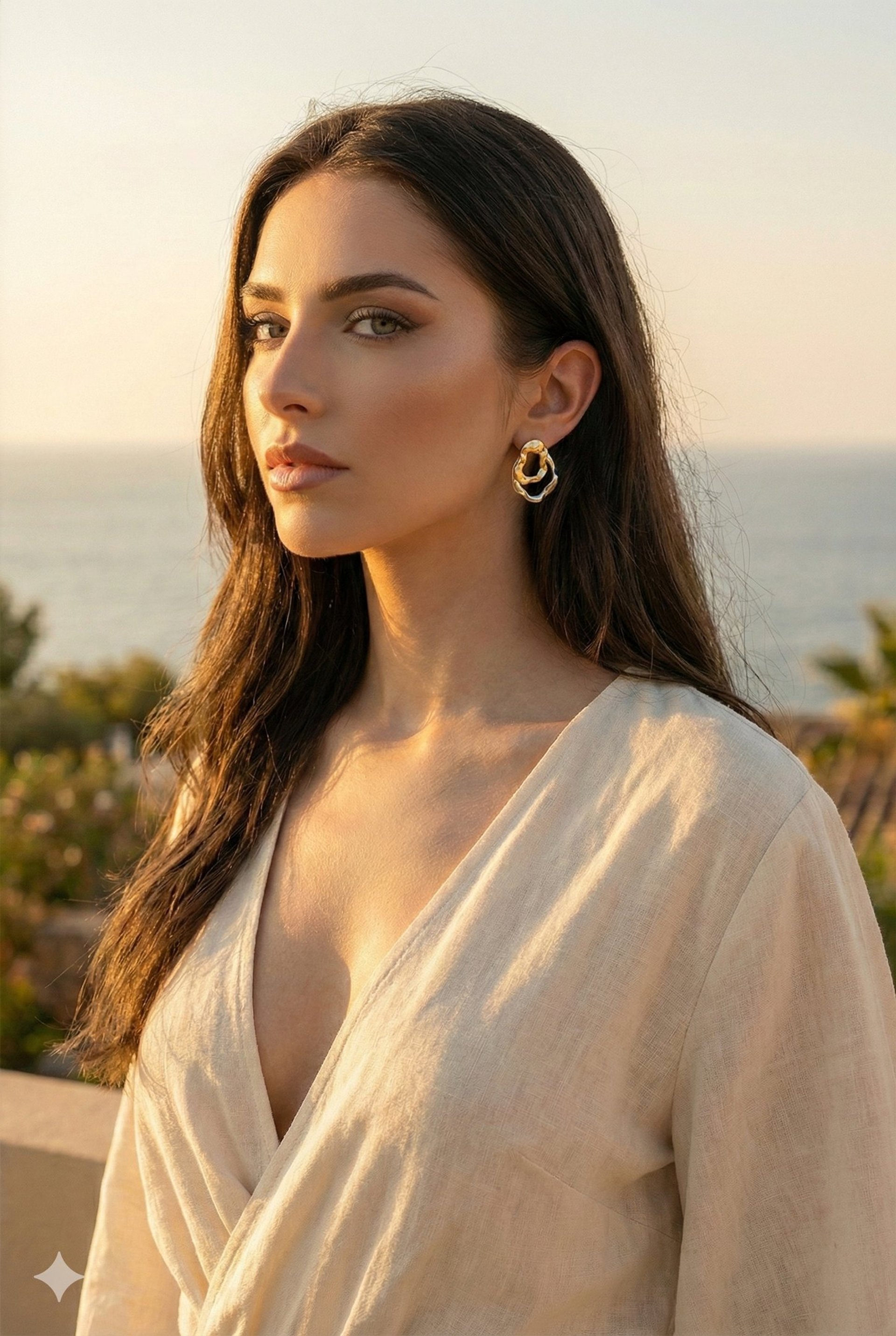 woman in white off shoulder shirt wearing silver necklace