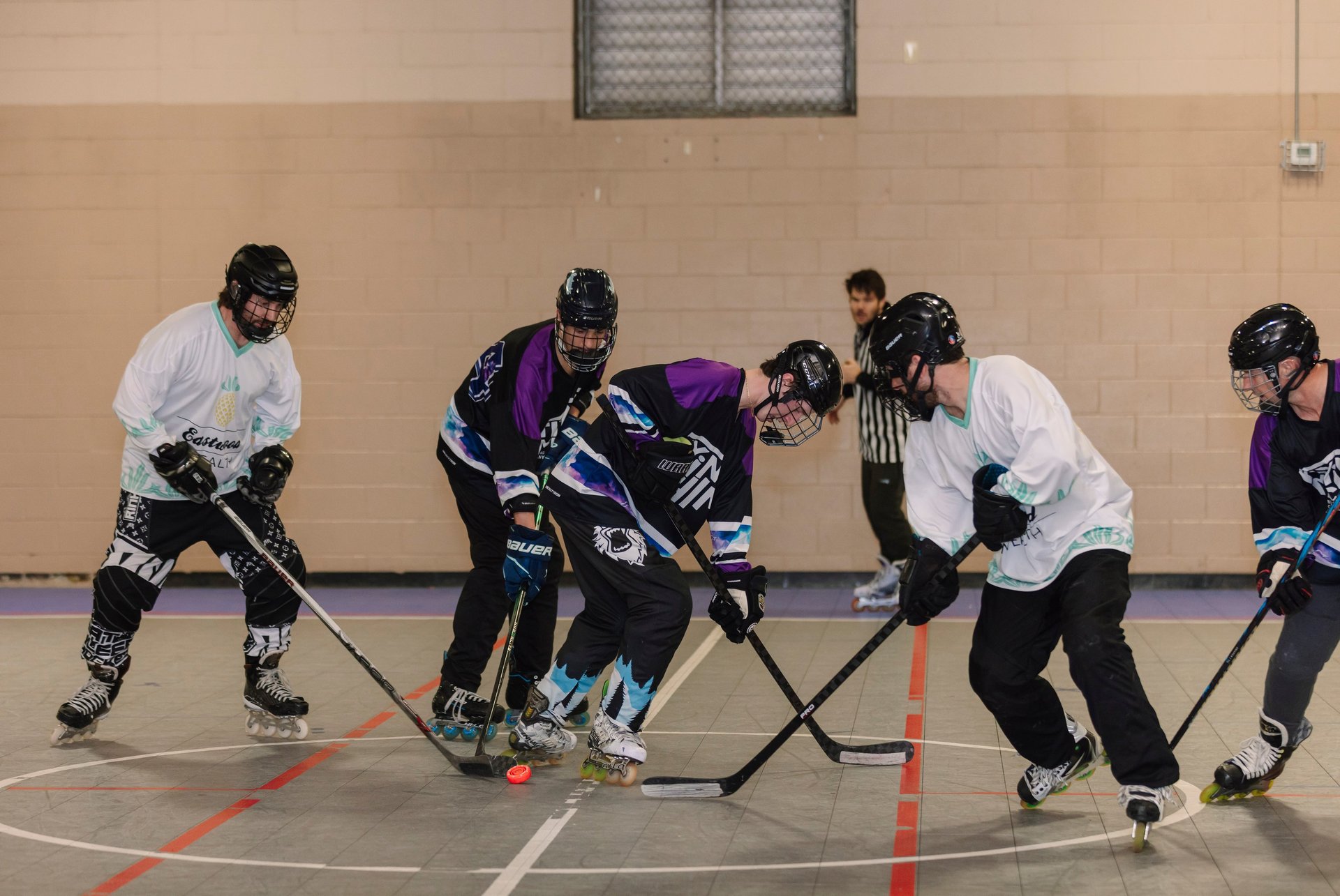 black and brown leather padded tub sofa