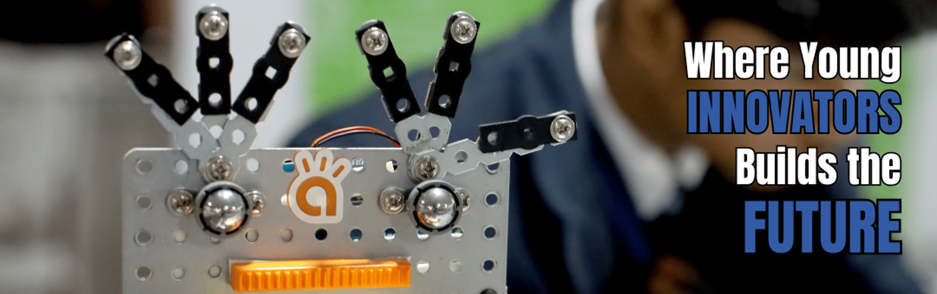 a row of yellow stars sitting on top of a blue and pink surface