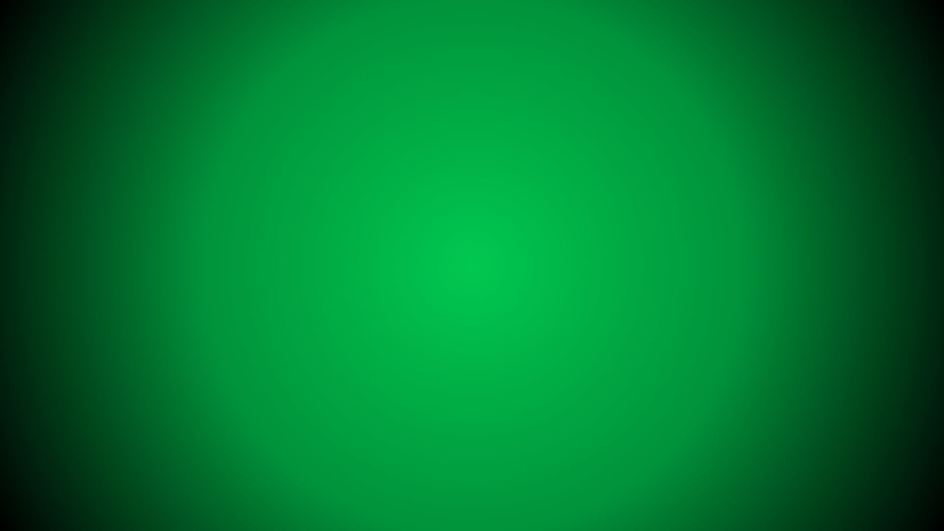 green on black background