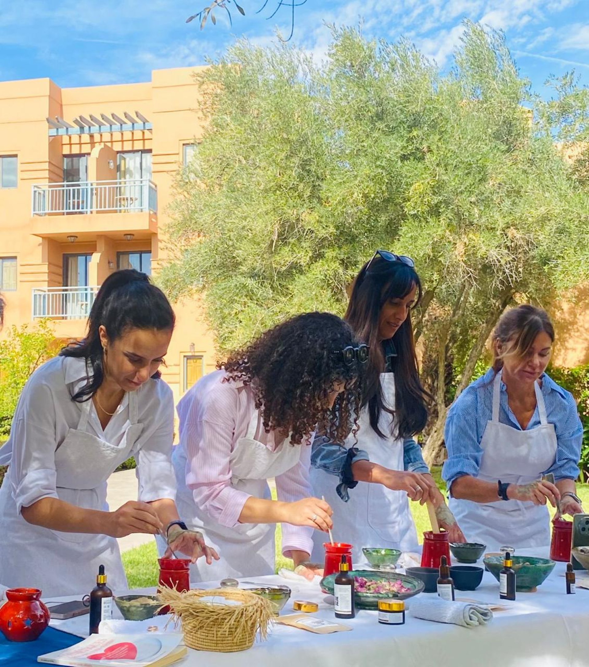 green palm trees under blue sky